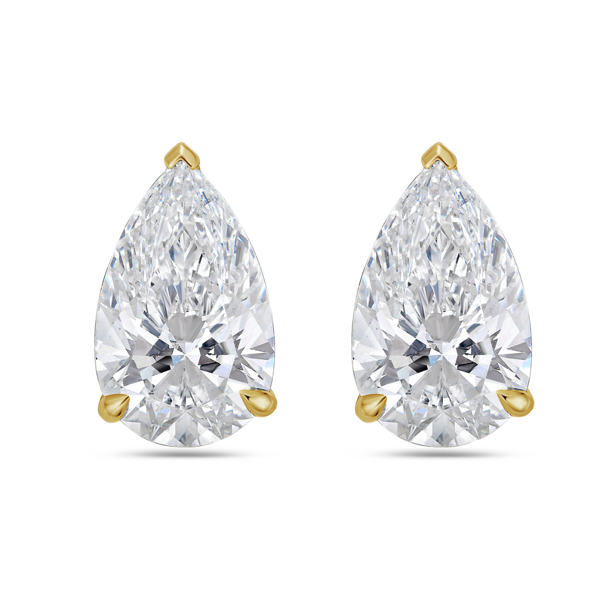 LAB GROWN PEAR DIAMOND STUD