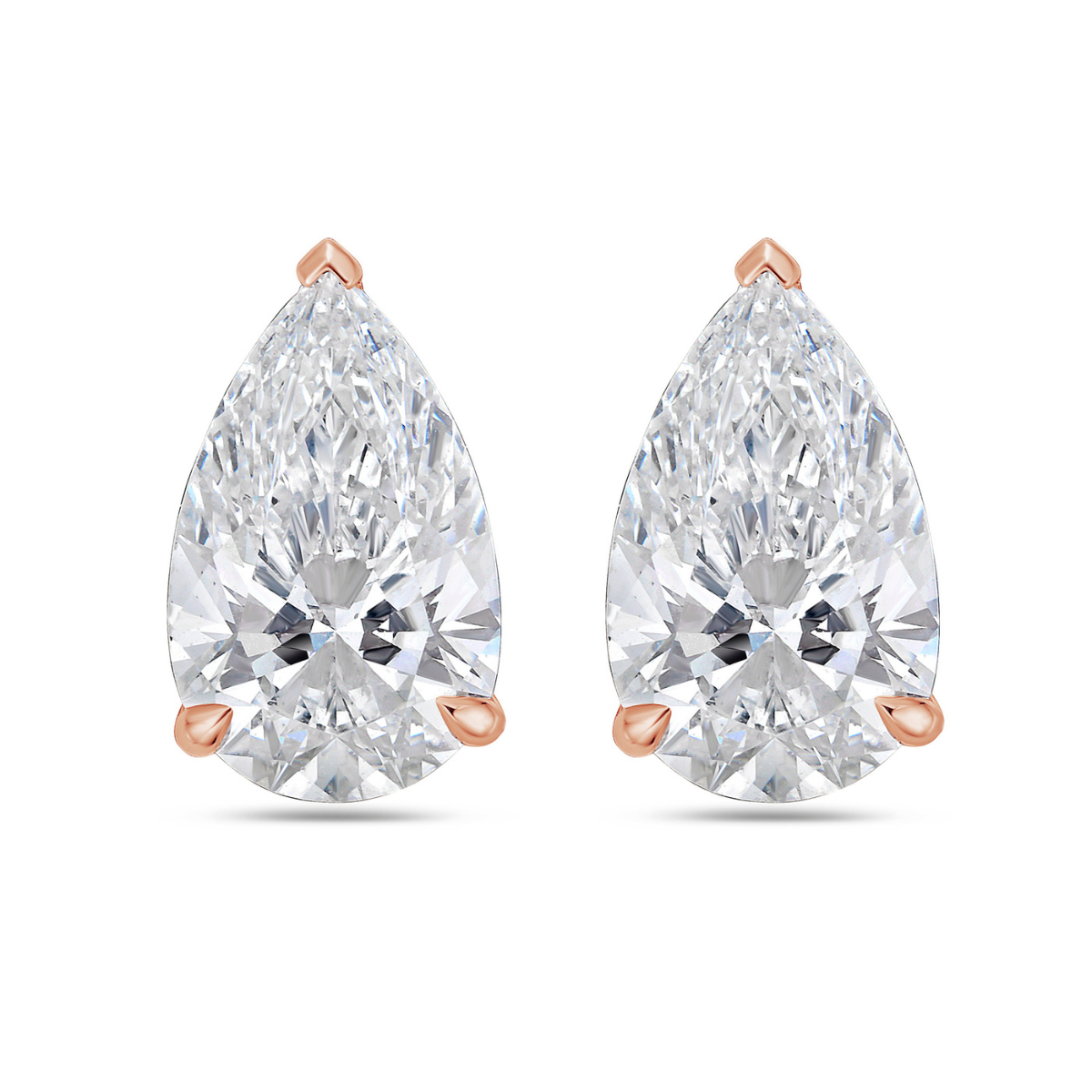 LAB GROWN PEAR DIAMOND STUD