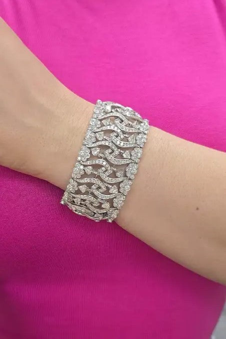 Flexible Heart Diamond Bracelet