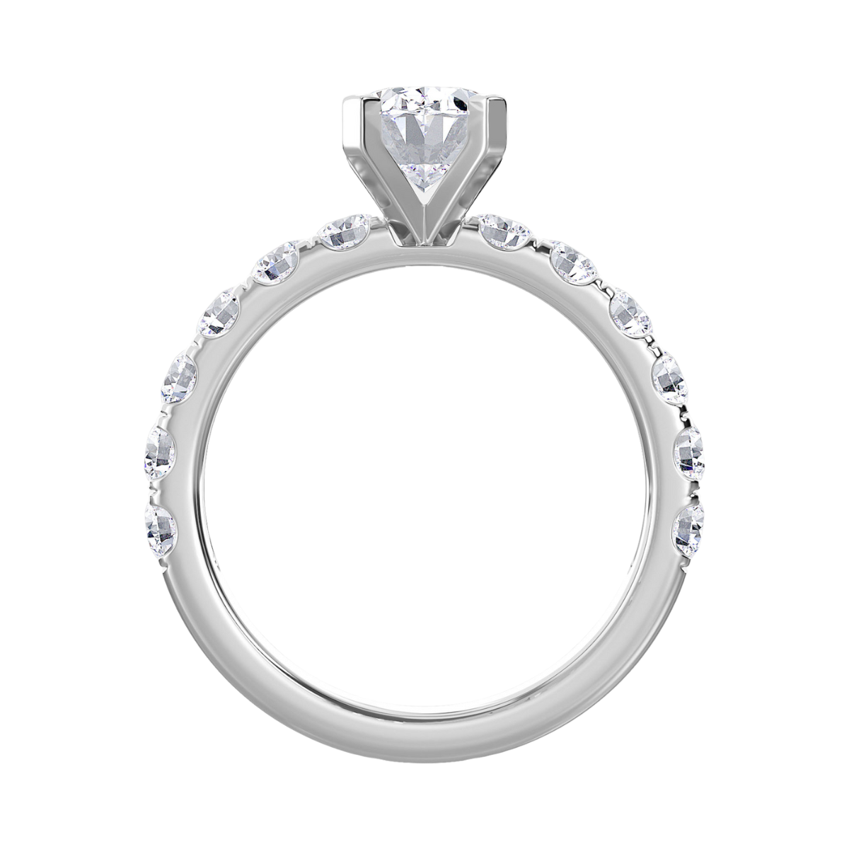 oval wedding ring set