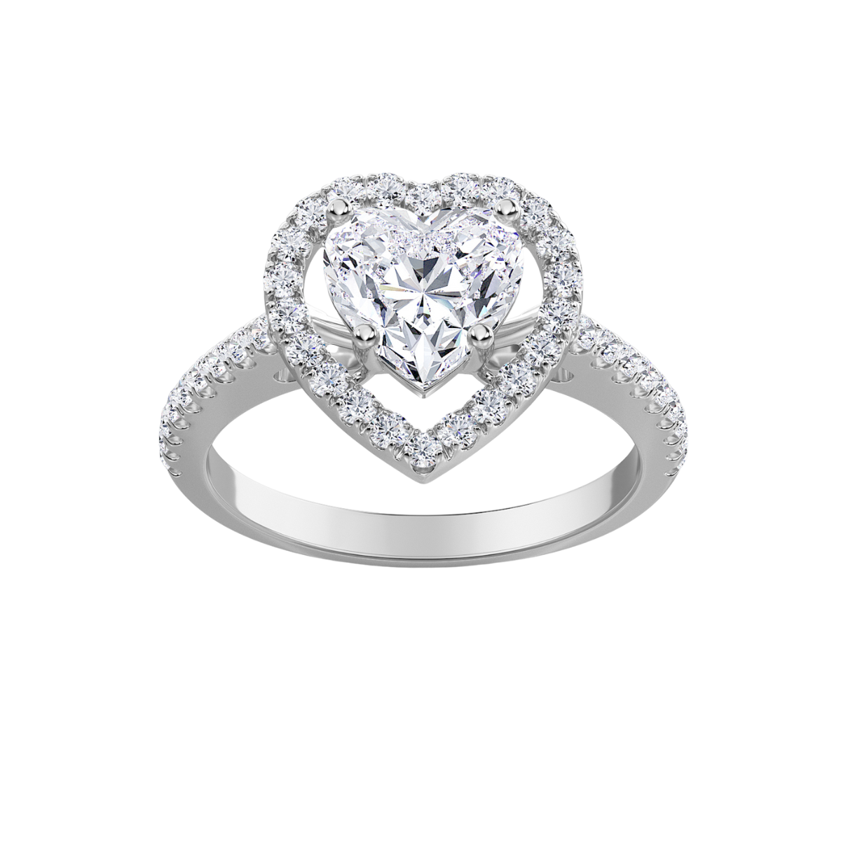 heart ring silver