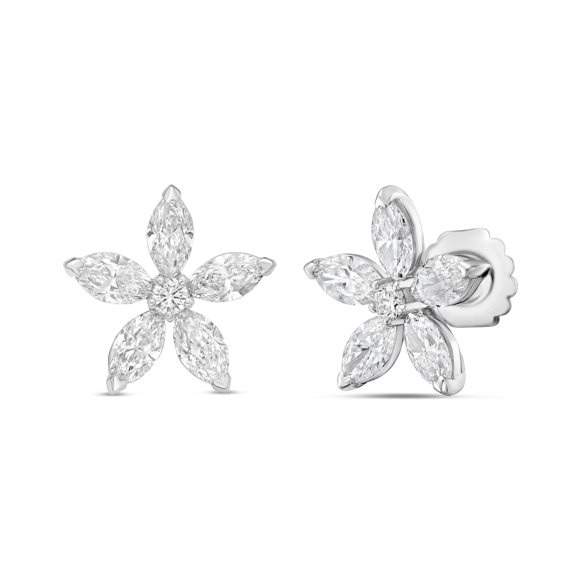 Lab Grown Diamond Flower Stud Earring