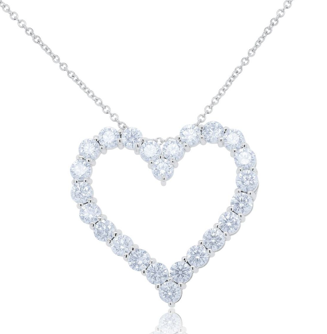 Lab Grown Diamond Open Heart Pendant