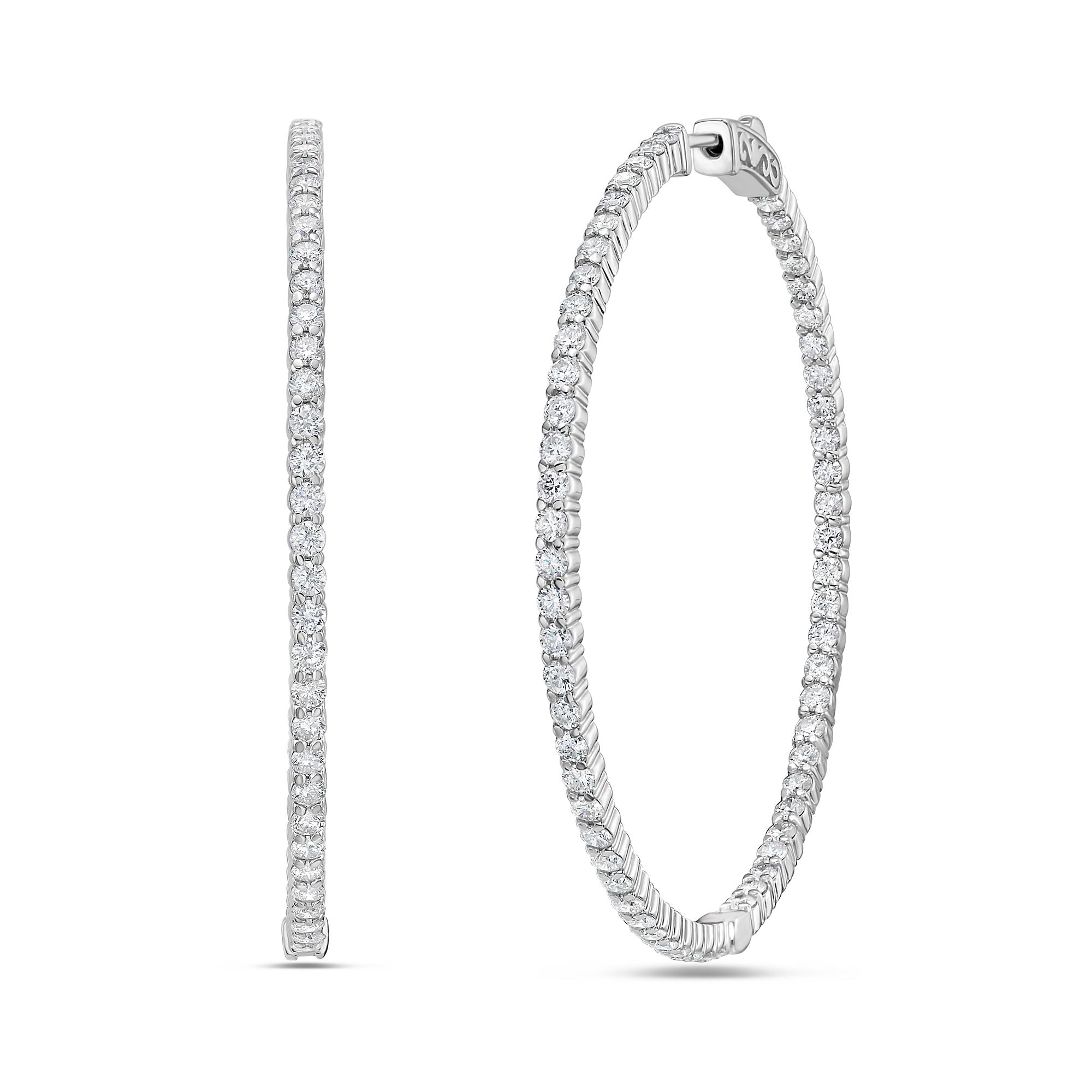 Lab Grown Large Diamond Hoop Earrings