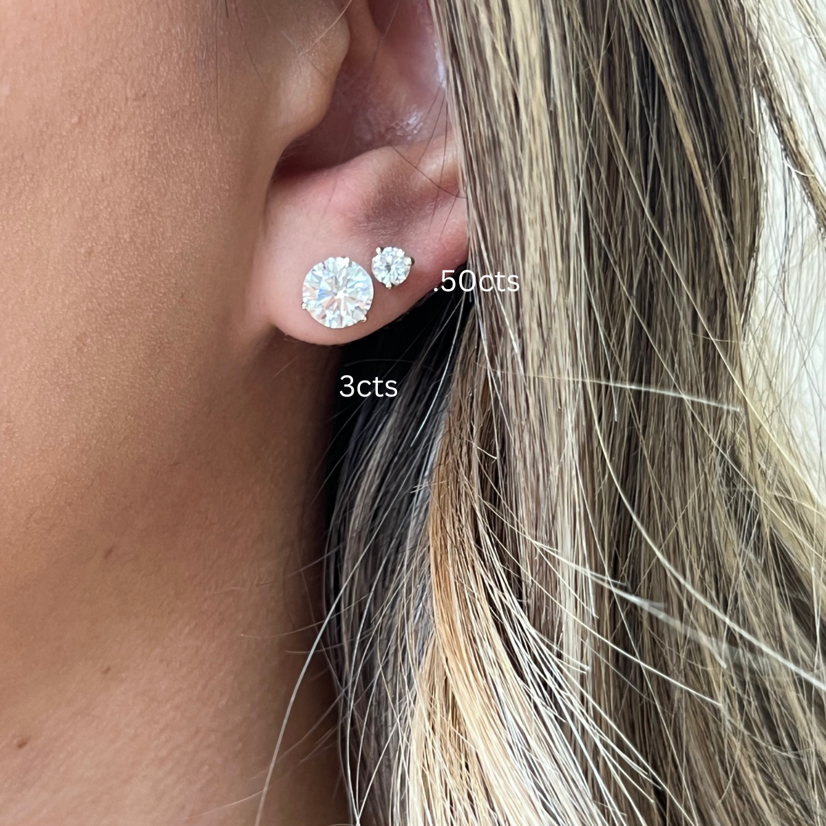 Lab Grown Martini  Diamond Stud