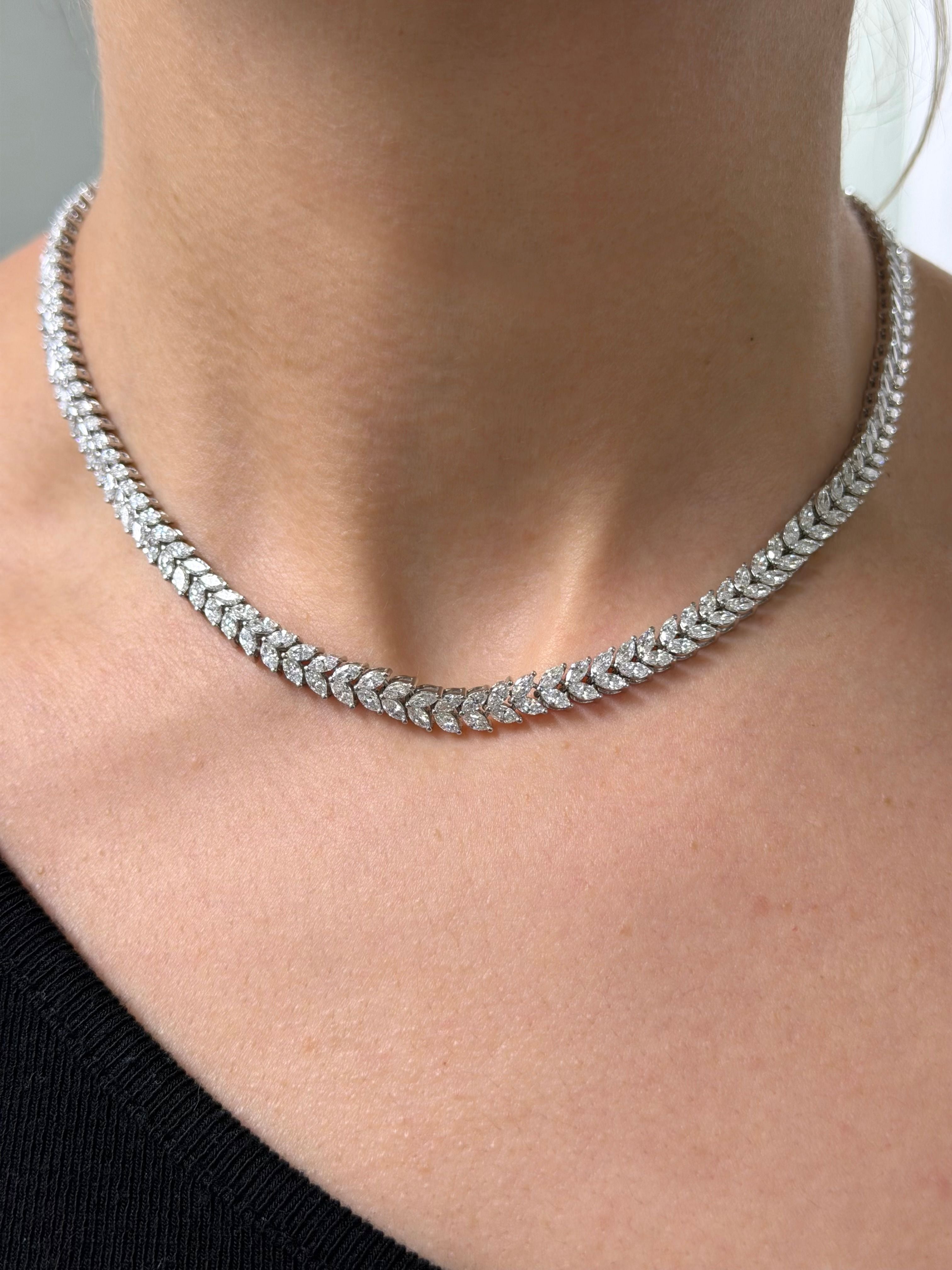 Lab Grown Marquise Diamond Necklace