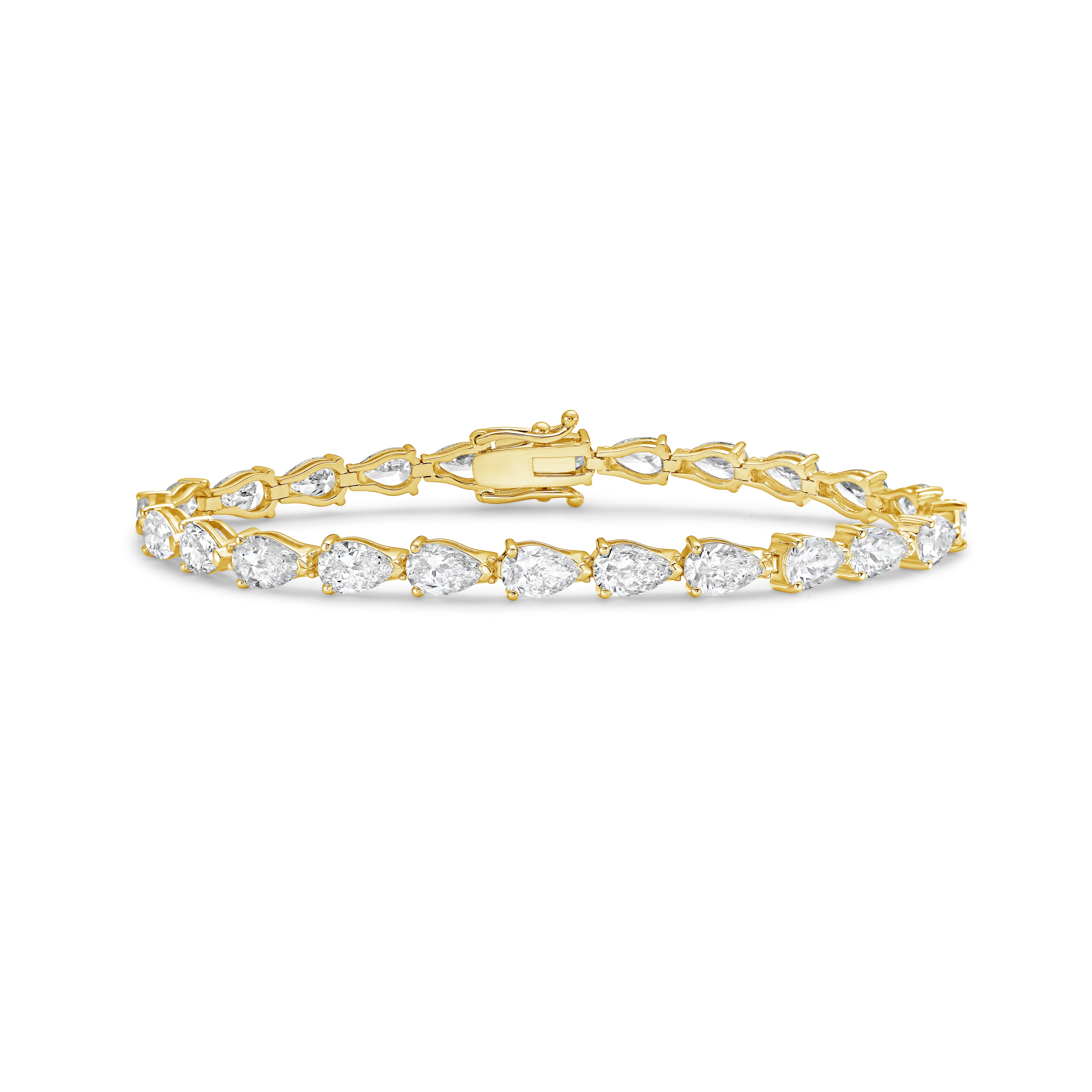 Lab Grown East-West Pear Diamond Bracelet