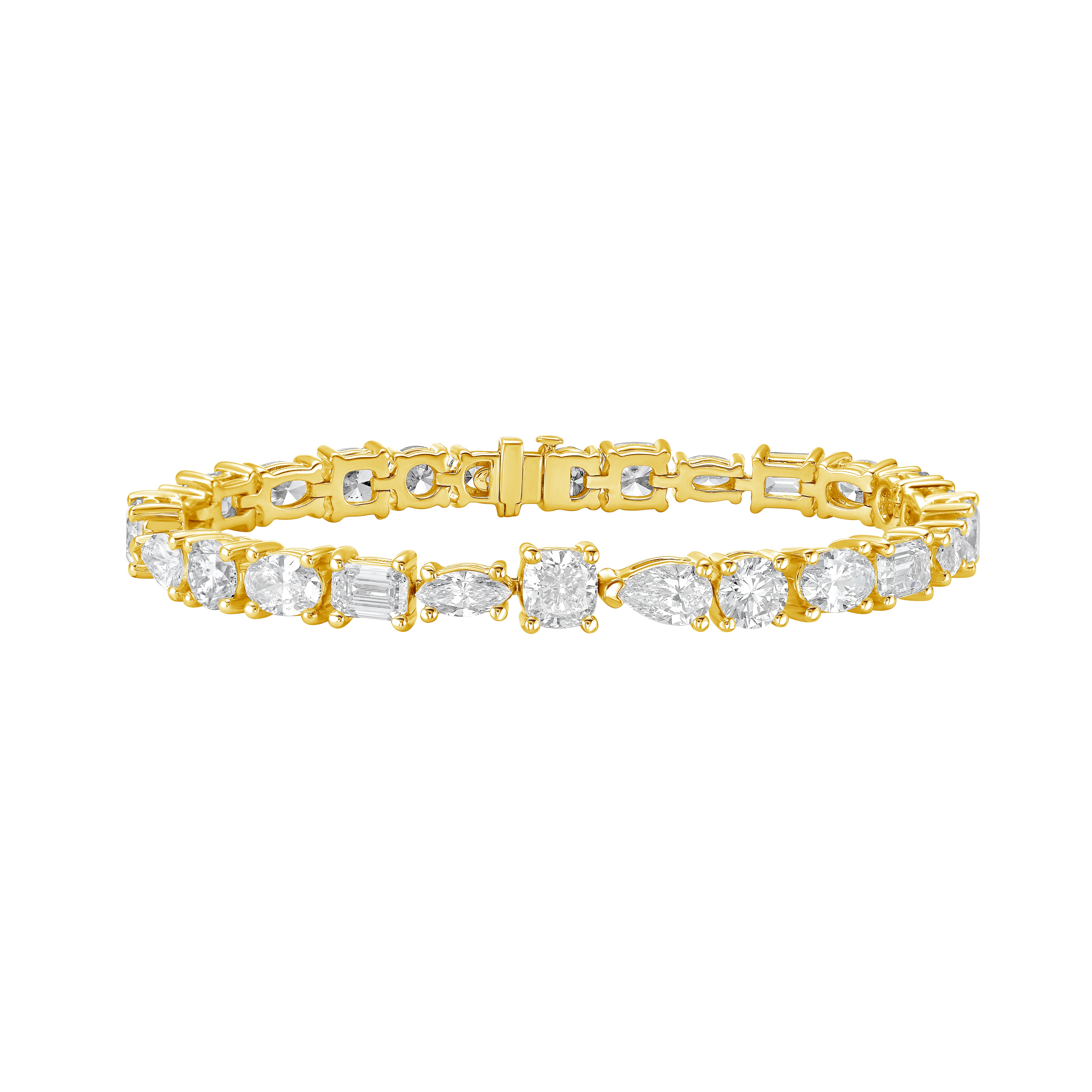 Lab Grown Multi-Cut Diamond Tennis Bracelet