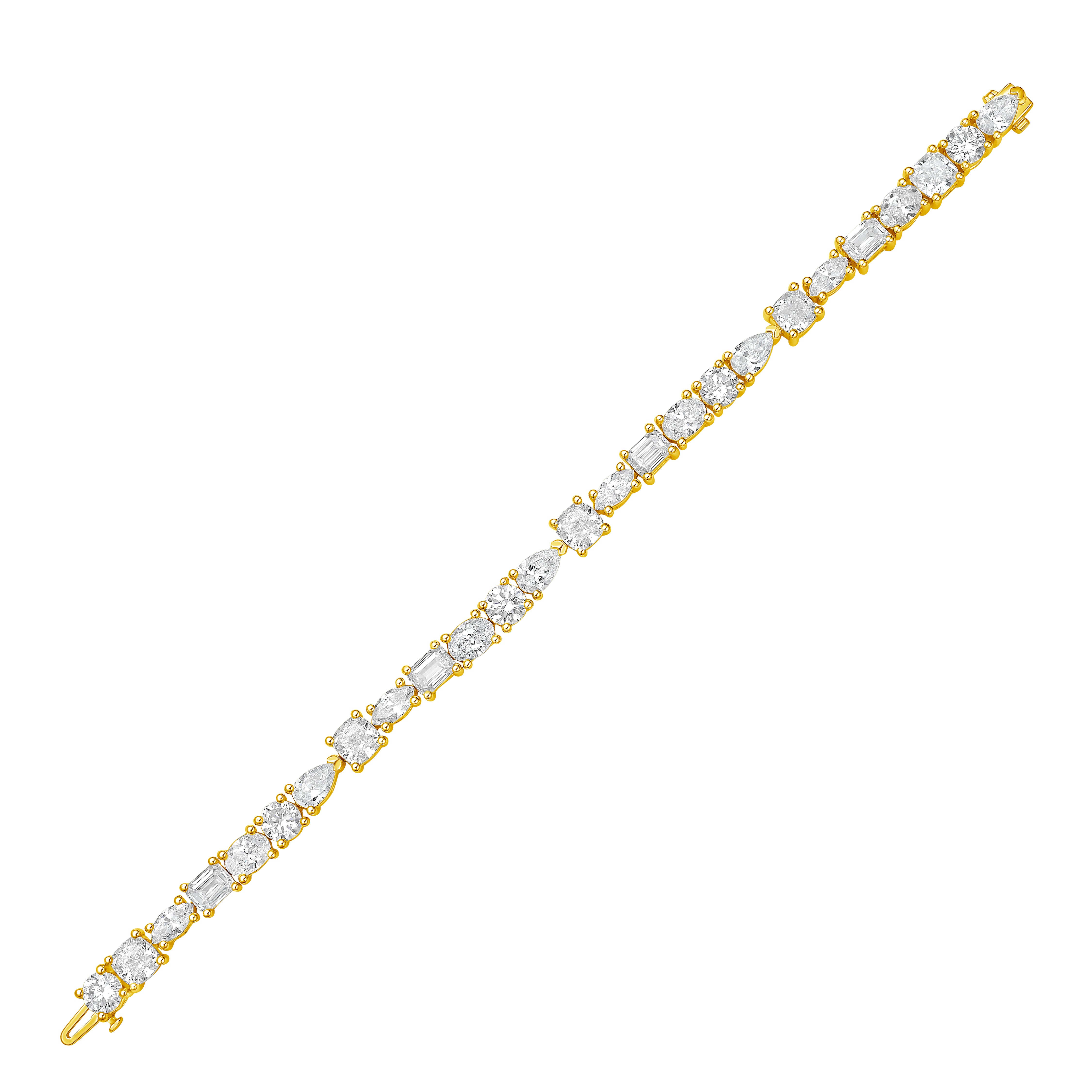 Lab Grown Multi-Cut Diamond Tennis Bracelet