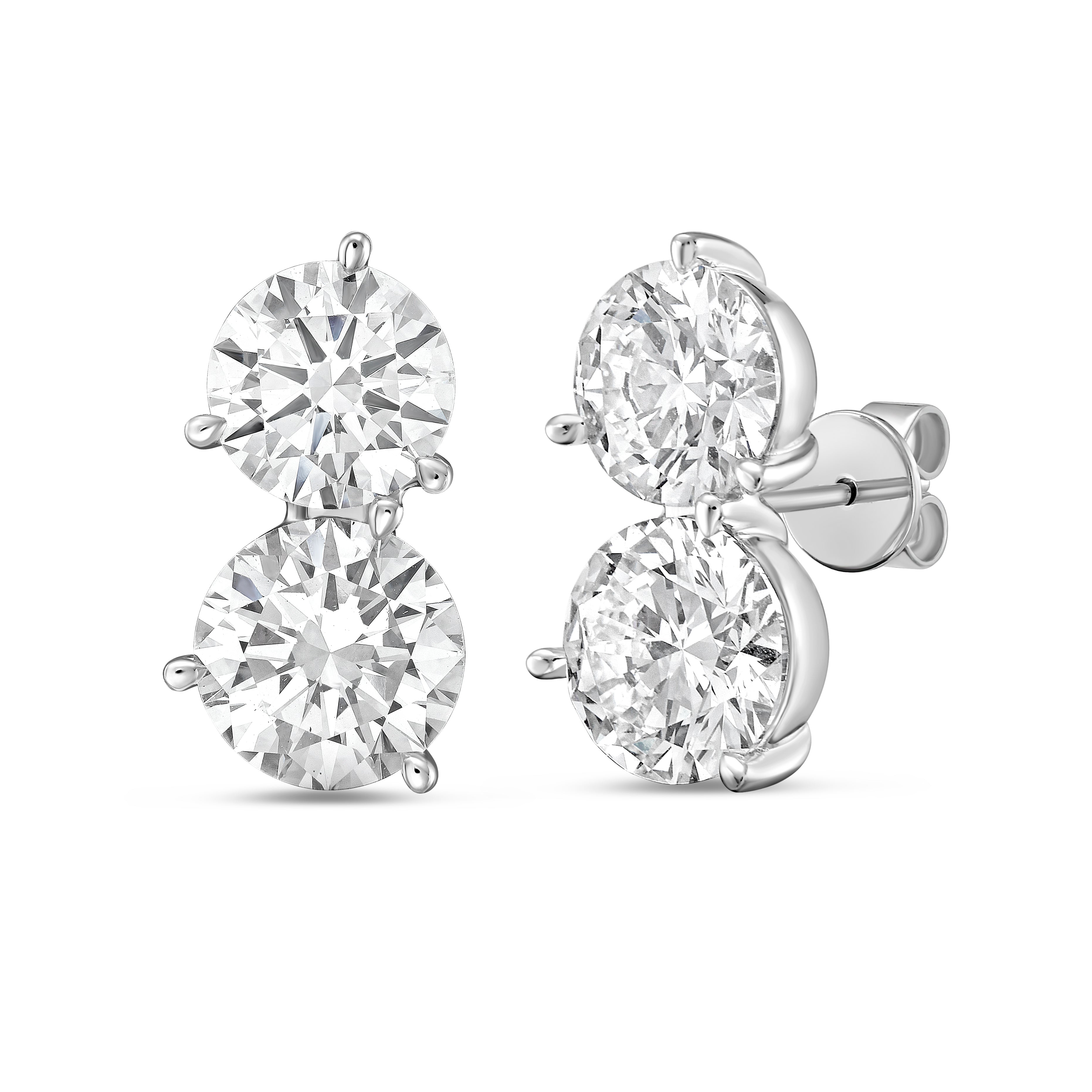 Lab Grown Round Diamond Earrings