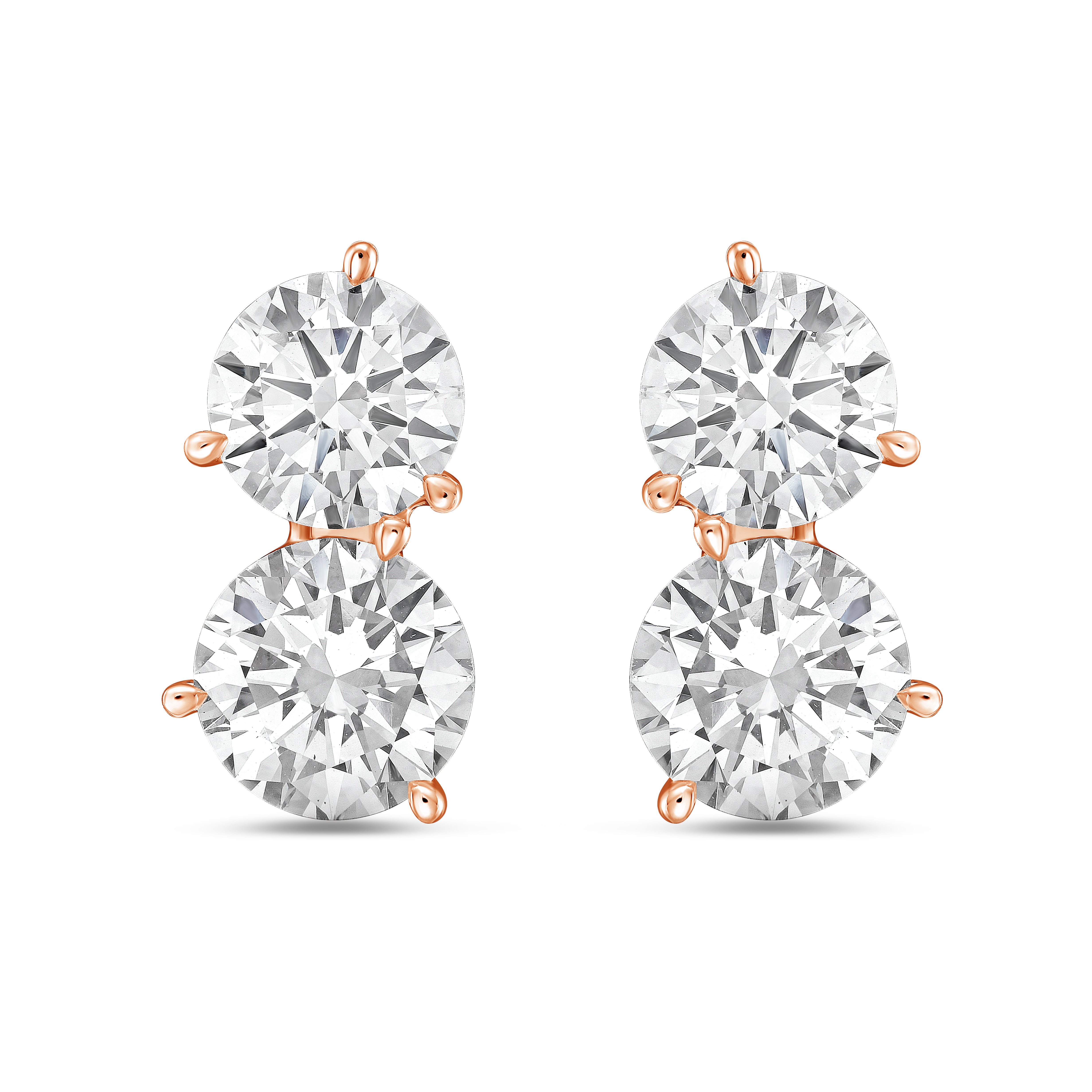 Lab Grown Round Diamond Earrings