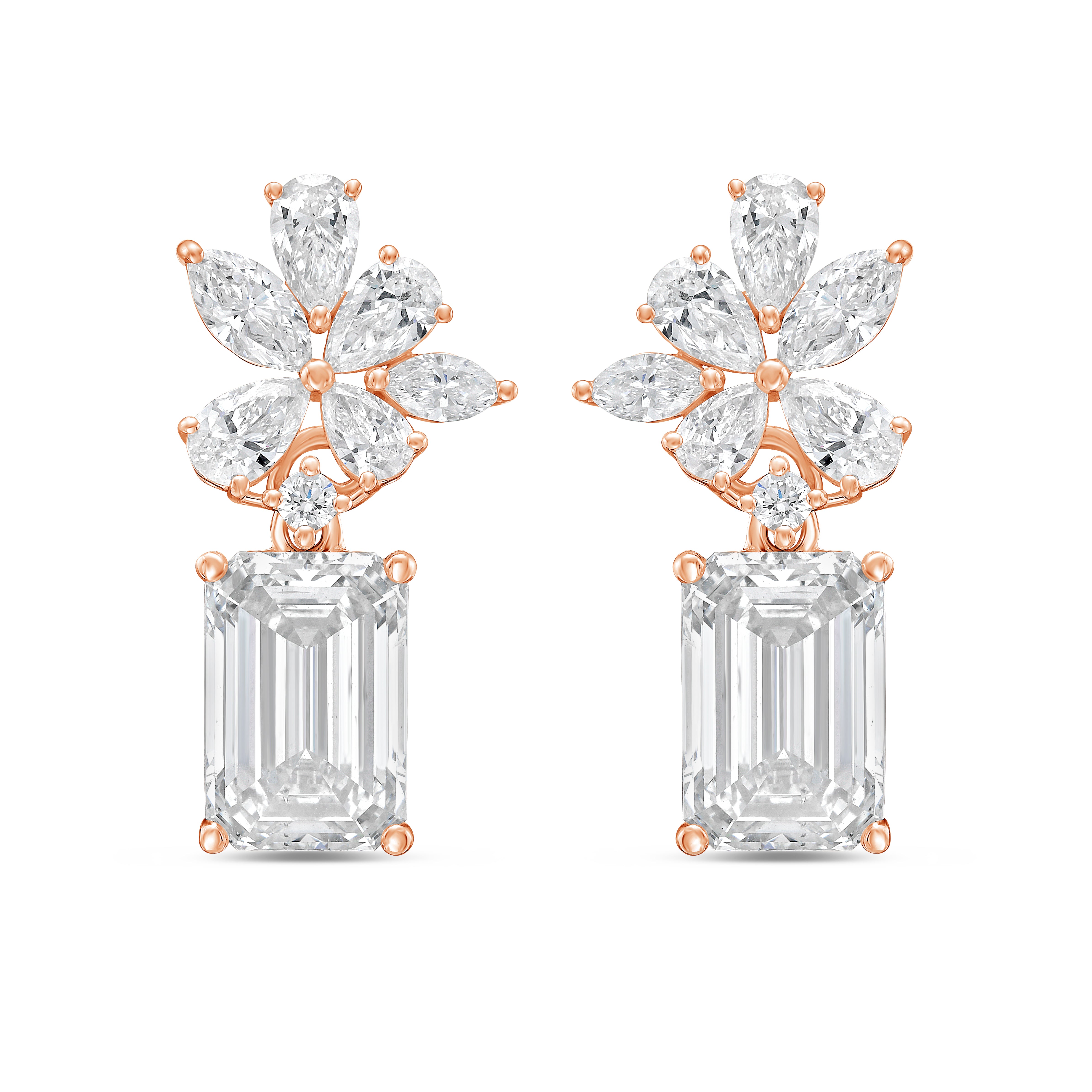 Lab Grown Multi-Cut Diamond Earring