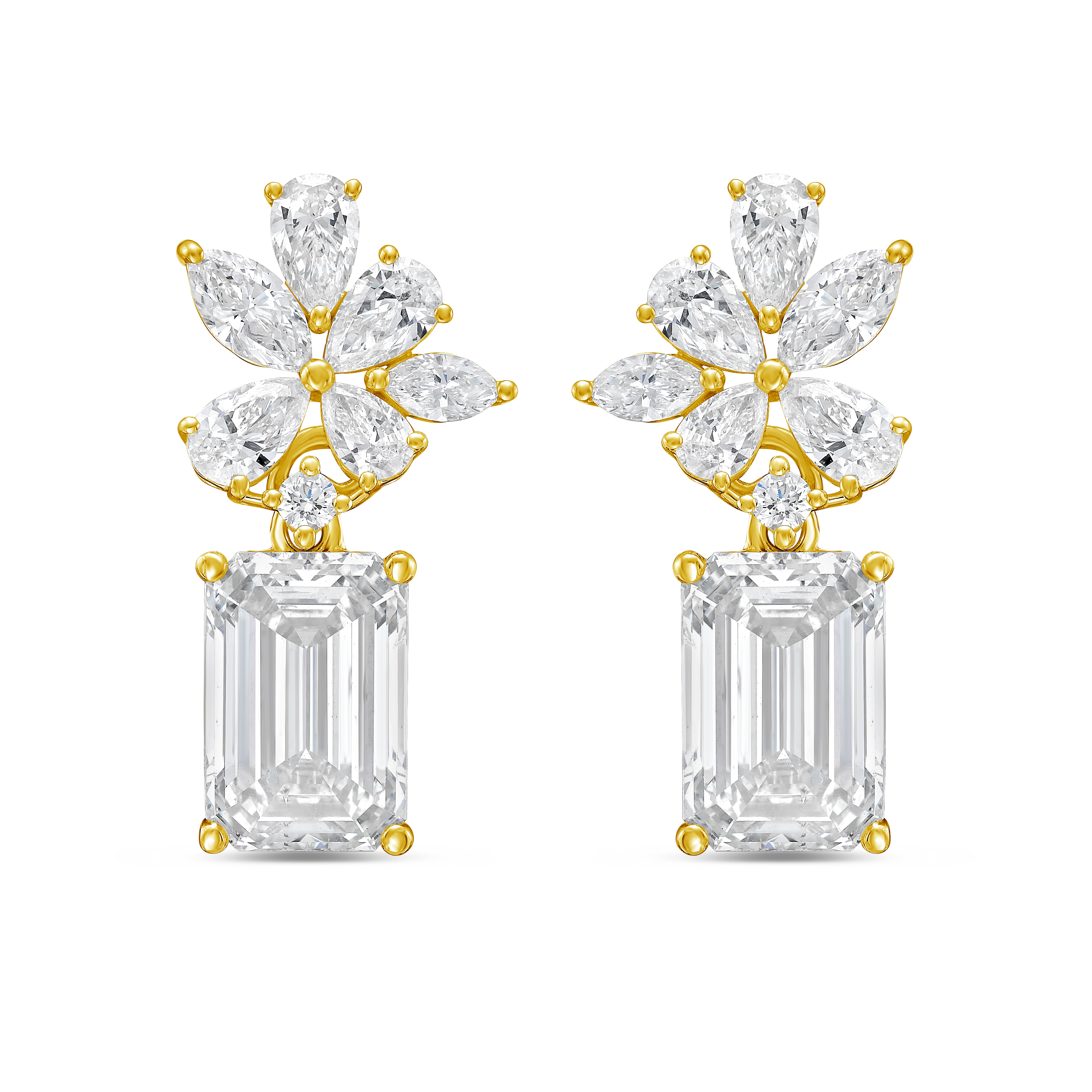 Lab Grown Multi-Cut Diamond Earring