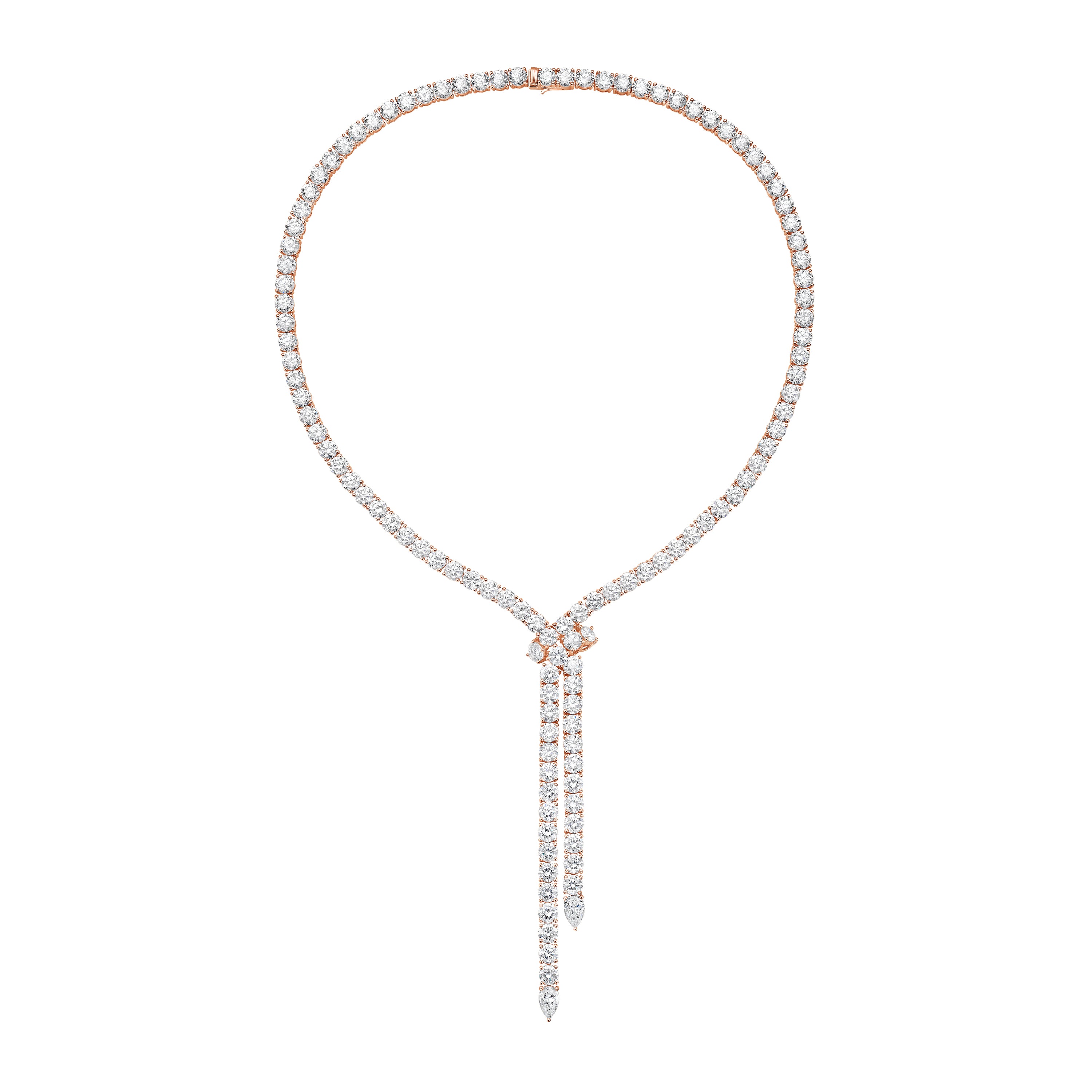 Lab Grown 55cts Lariat Necklace