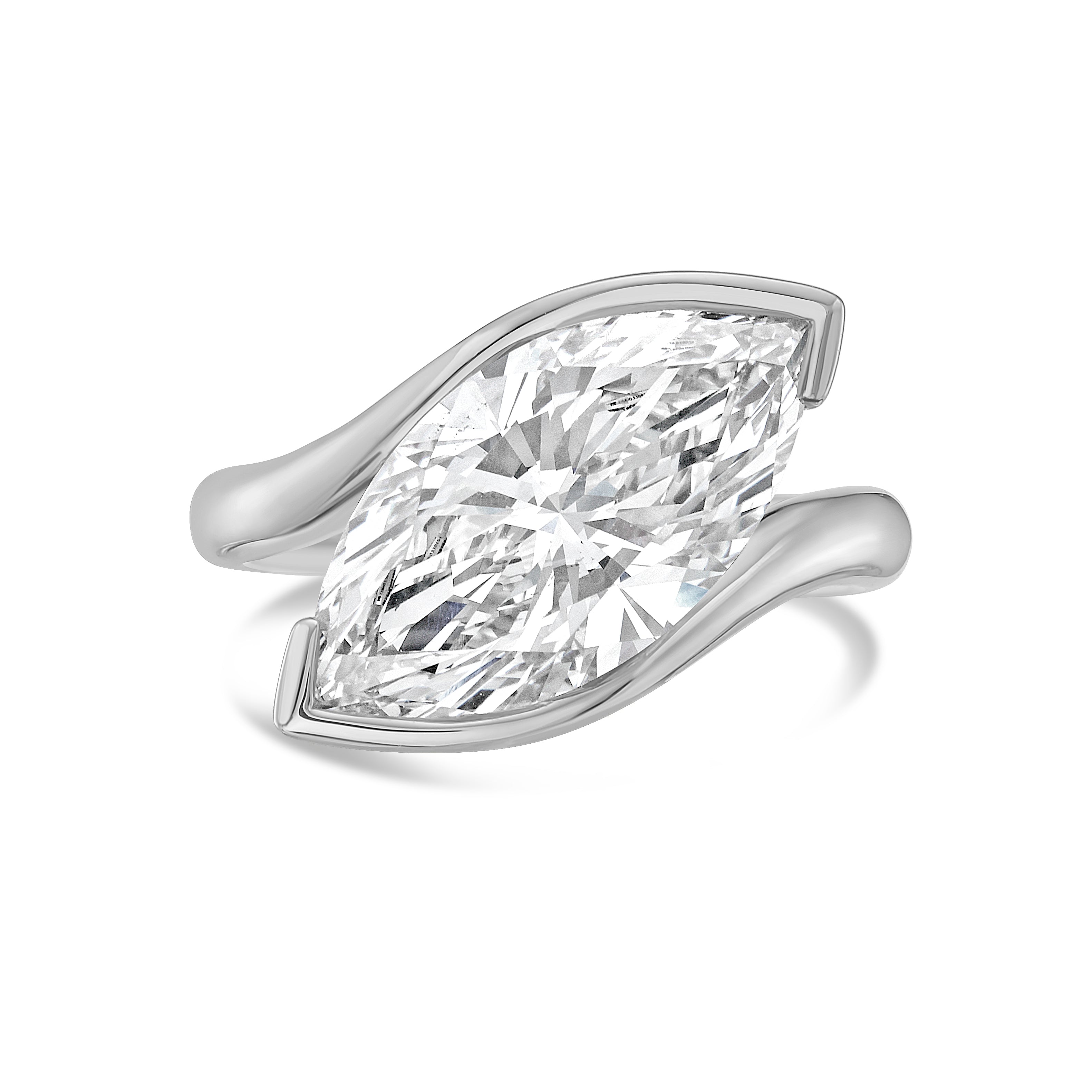 Lab Grown Marquise Bypass Ring
