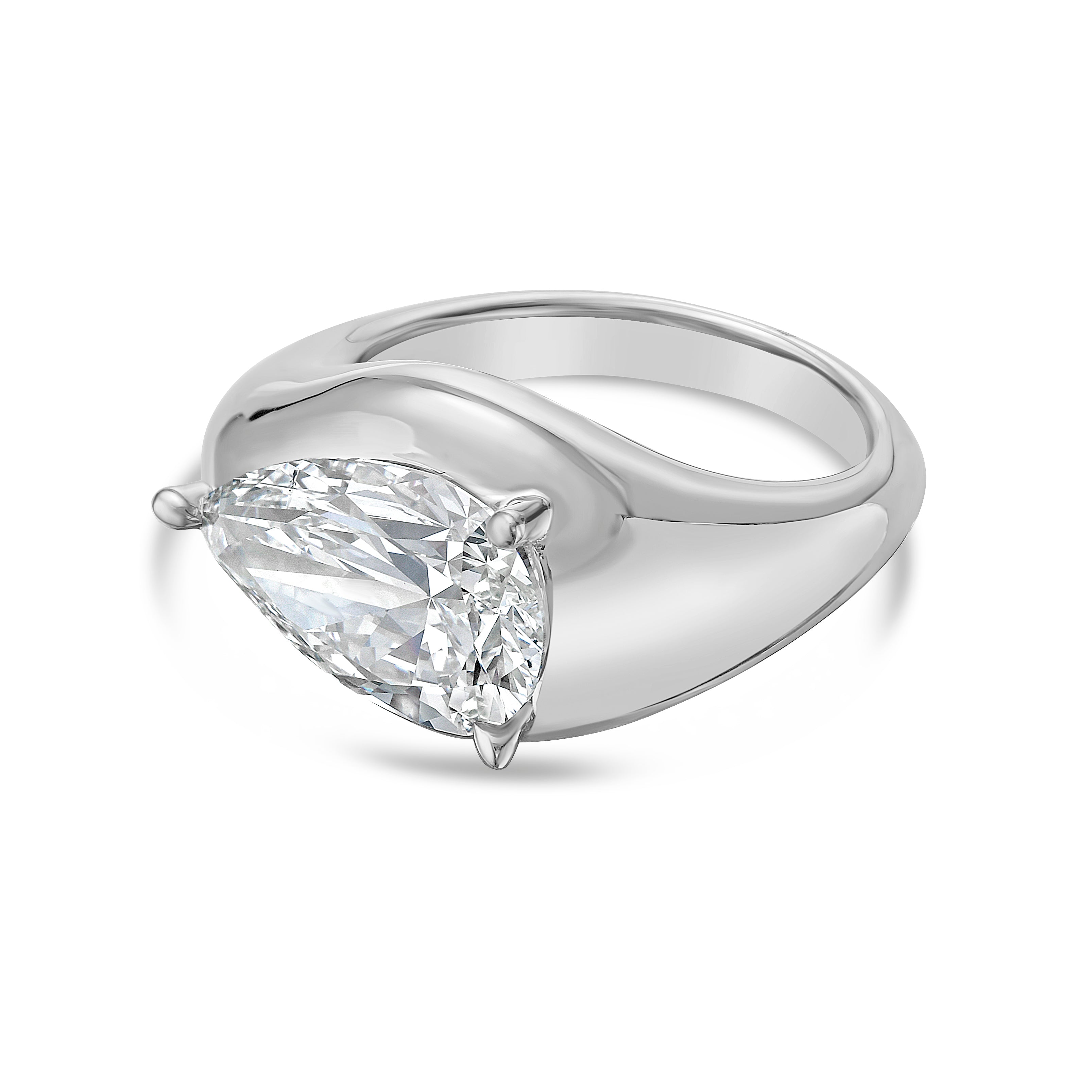 Lab Grown Pear Bypass Ring