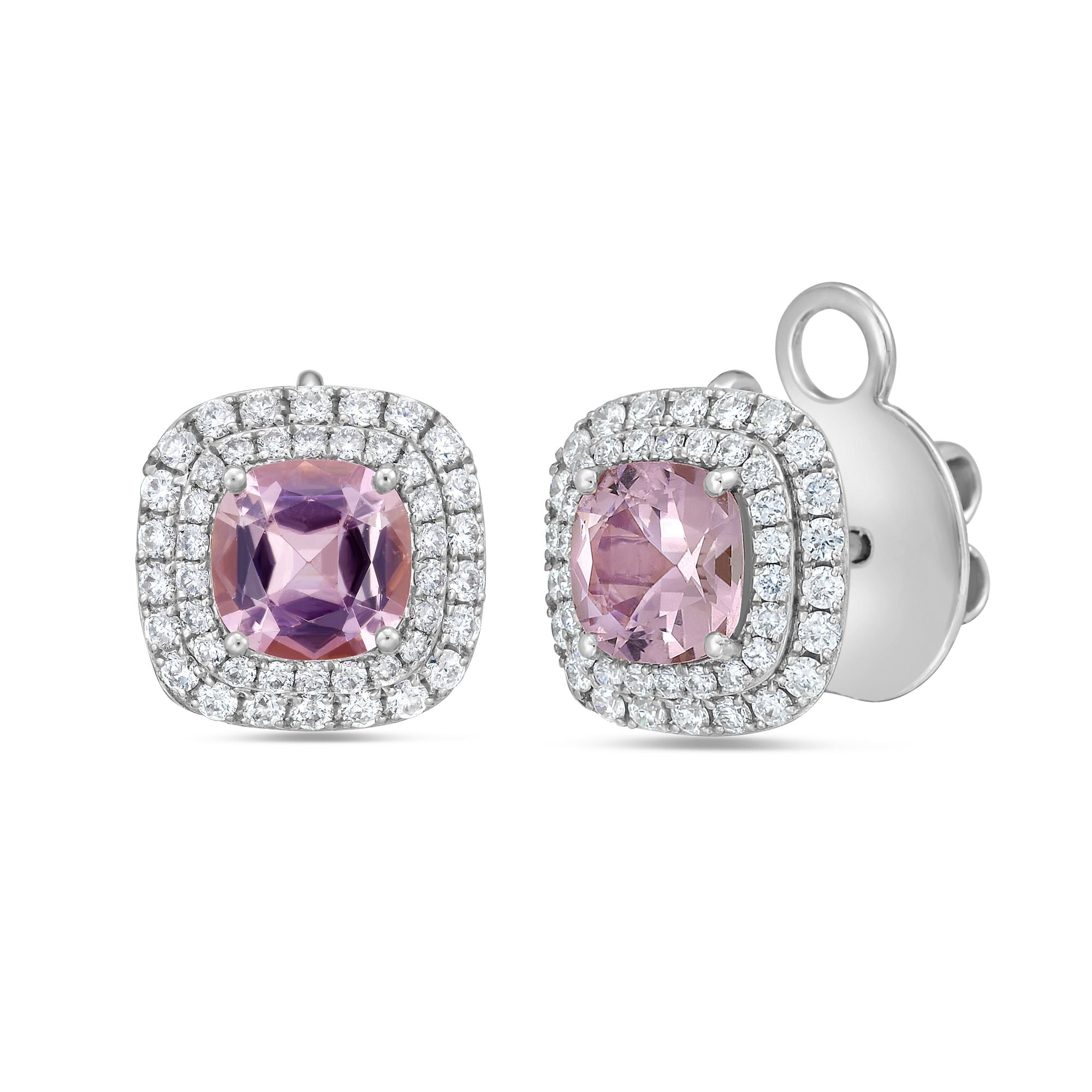 Tourmaline Diamond Stud Earrings