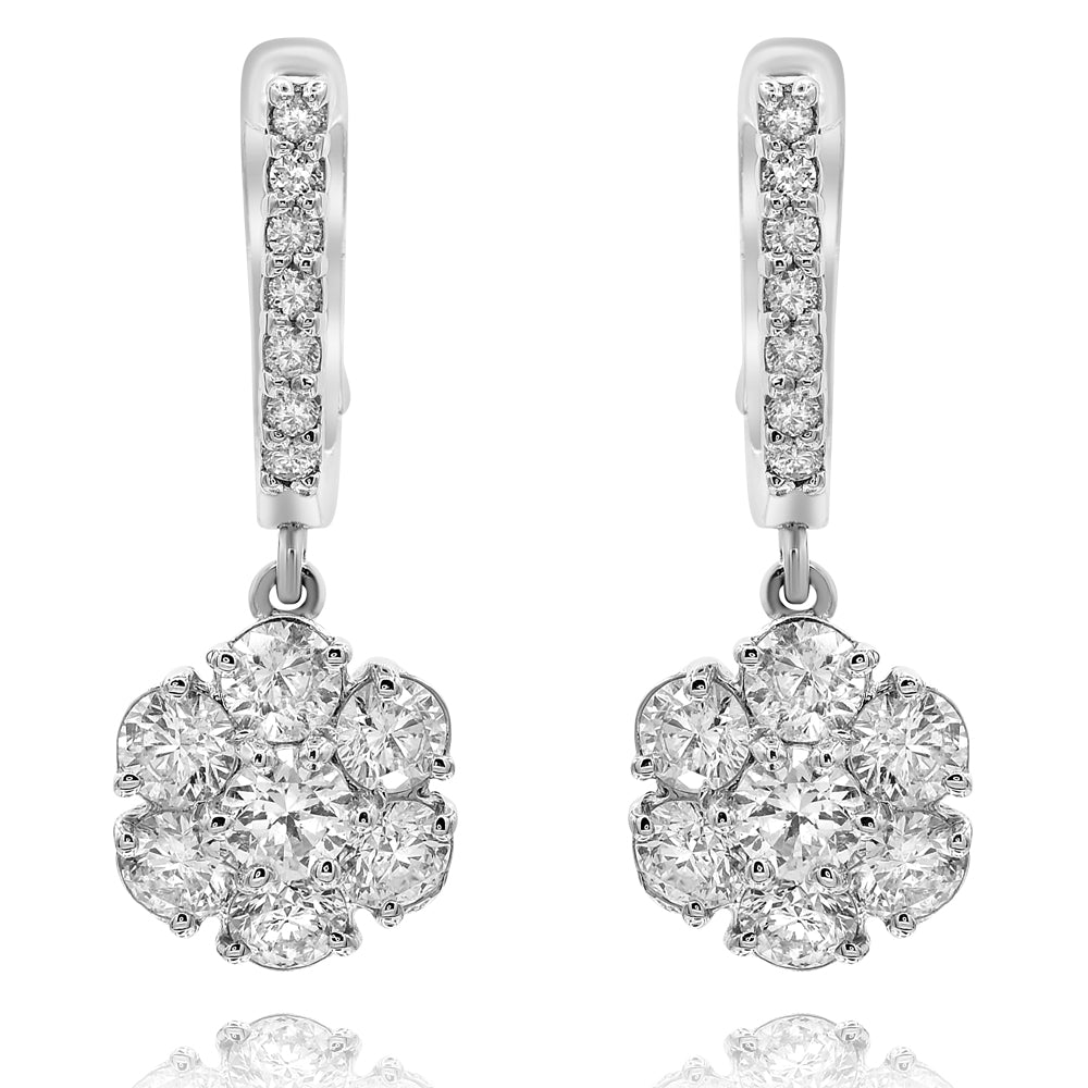 drop diamond earrings white gold