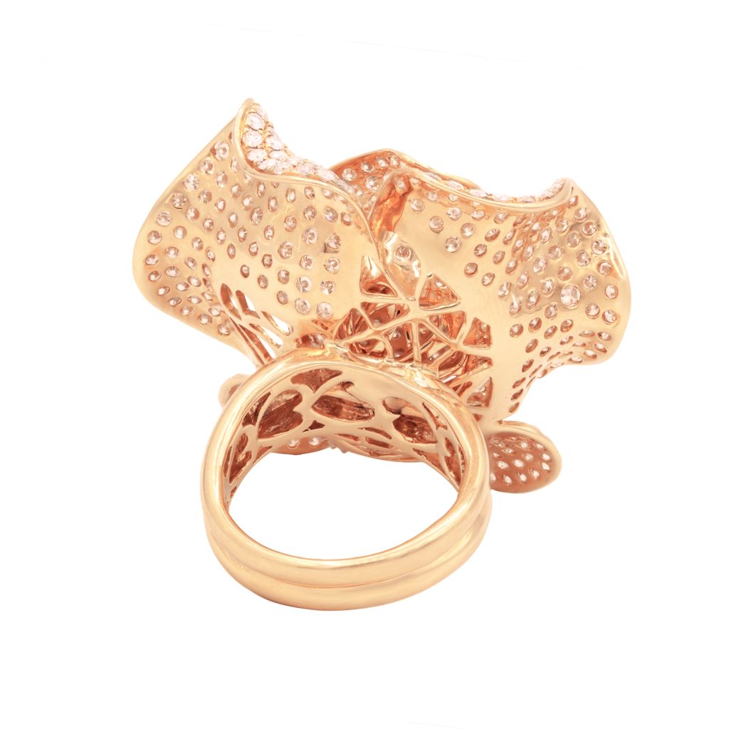Diamond Flower Ring & Brooch