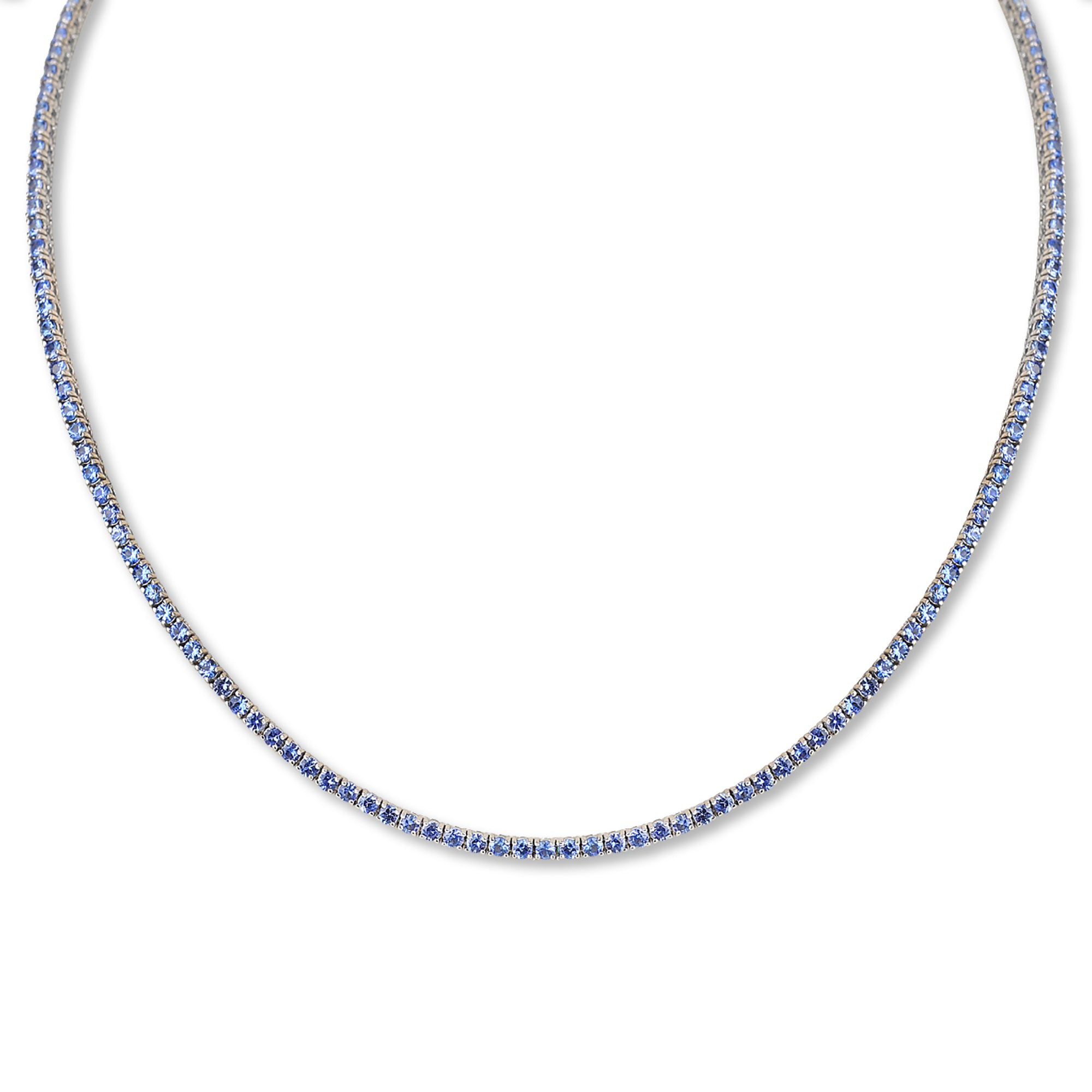 Ceylon Sapphire Tennis Necklace