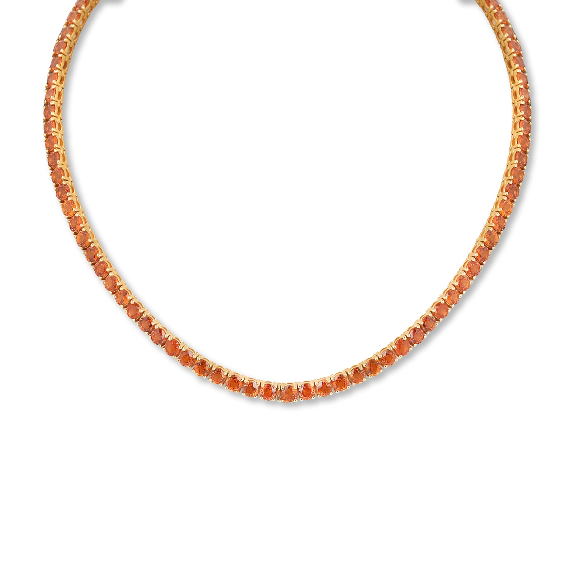 Spessite Garnet Tennis Necklace