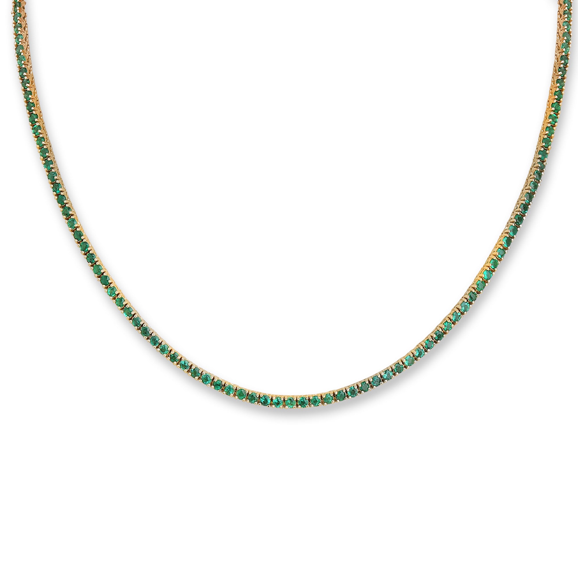 Mini Emerald Tennis Necklace