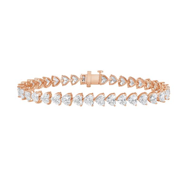 Lab Grown Heart Diamond Tennis Bracelet
