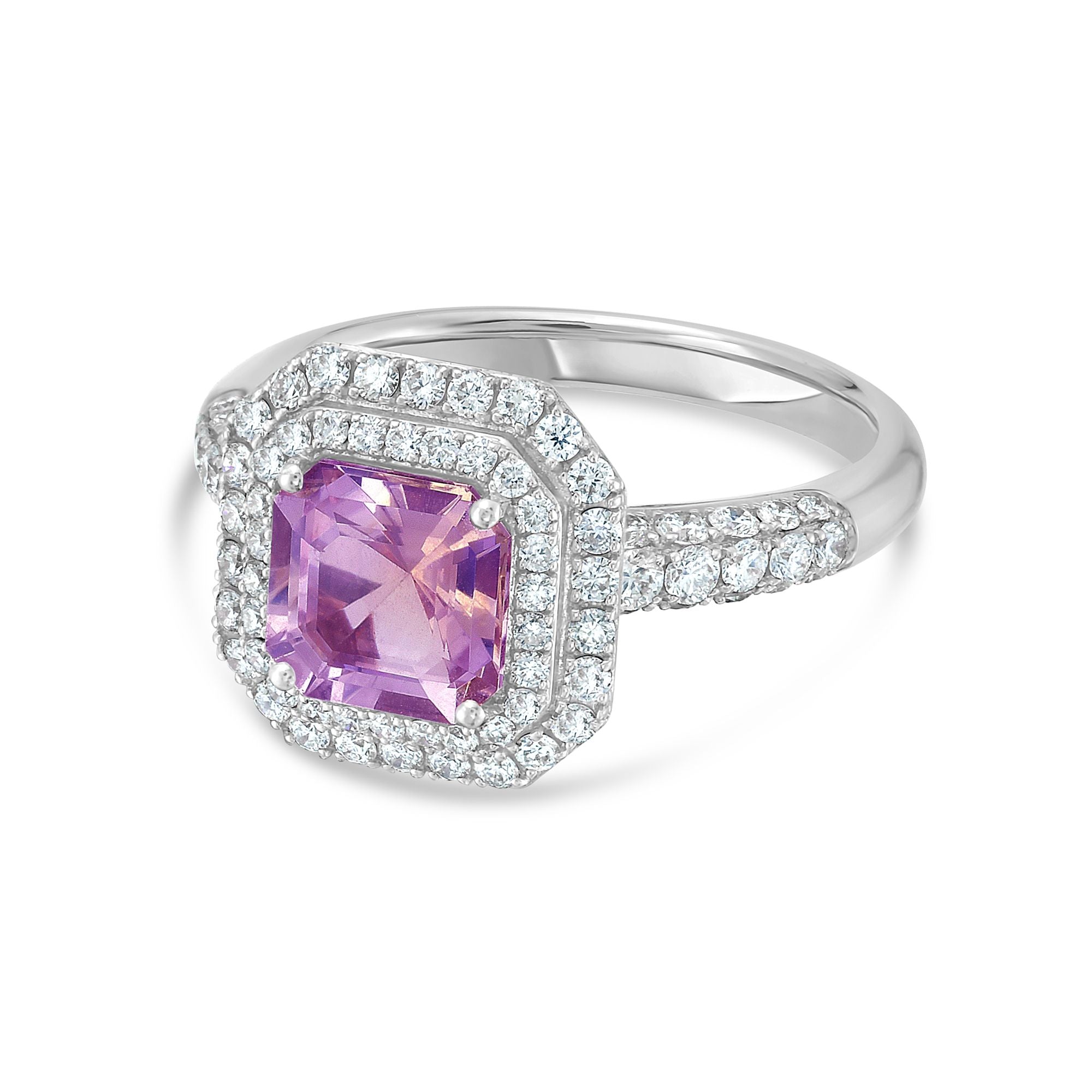 Tourmaline Double Halo Ring