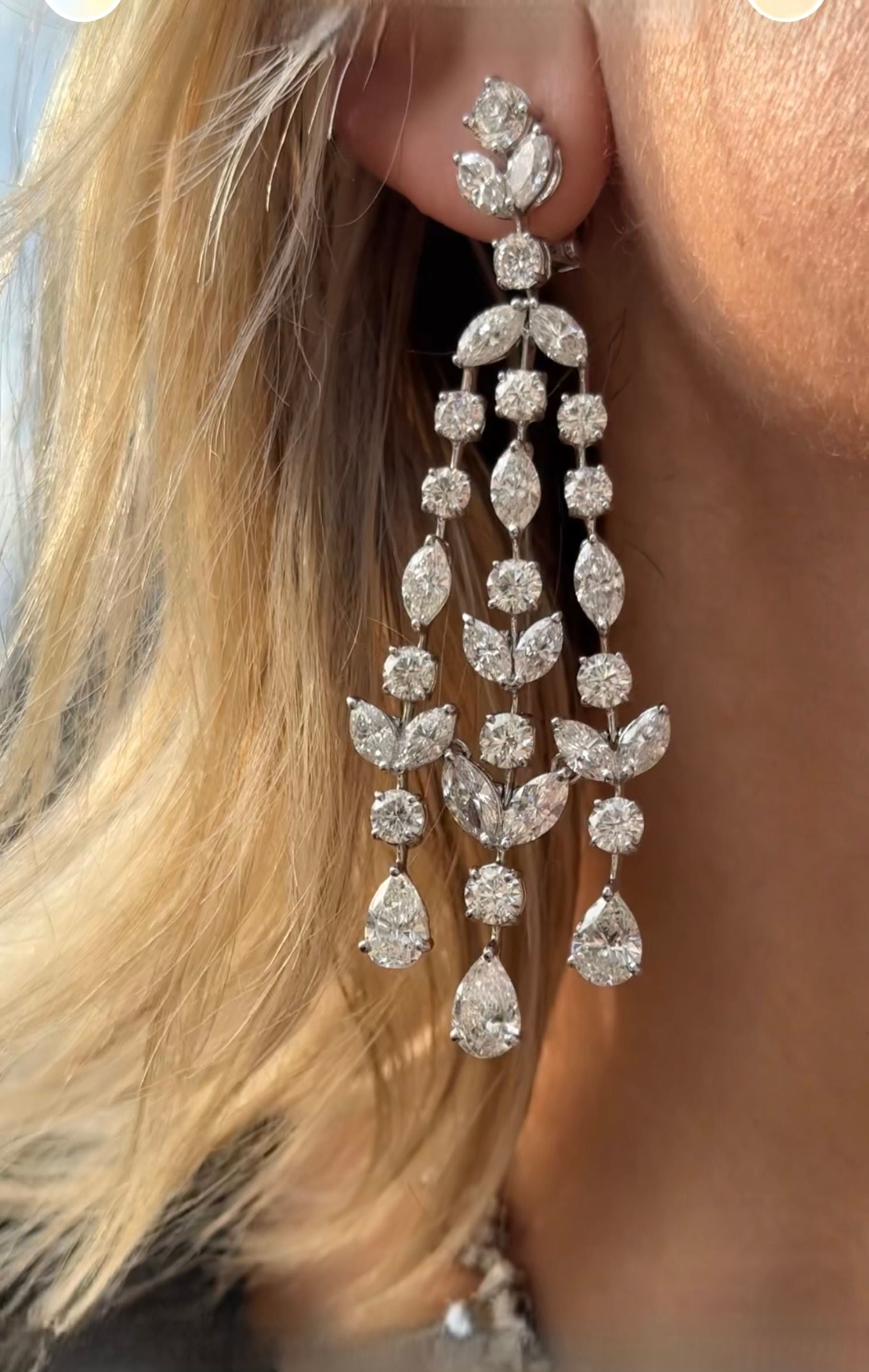 Diamond Chandelier Earrings