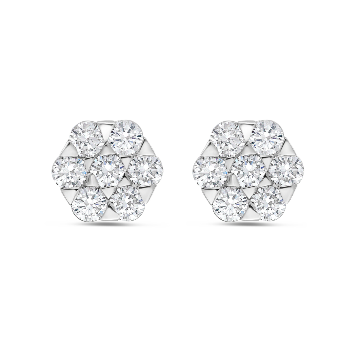 Lab Grown Diamond Flower Stud