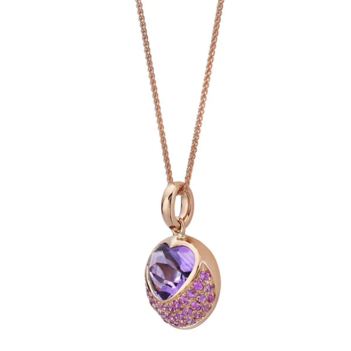 Heart Shaped Amethyst Pendant