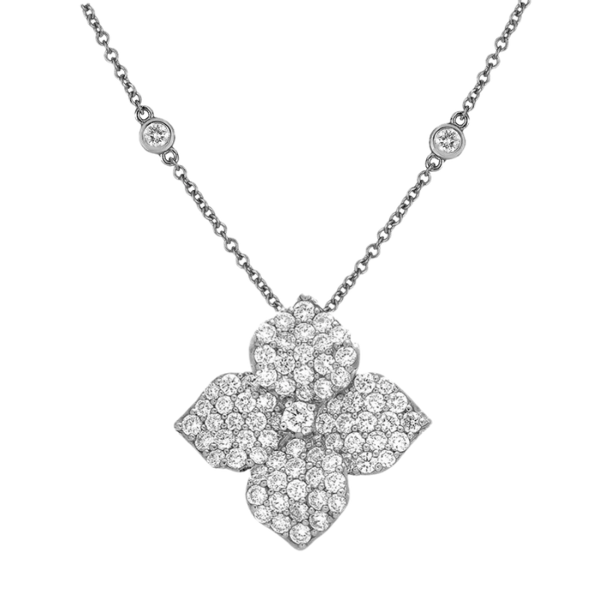 Large Diamond Fleur Necklace