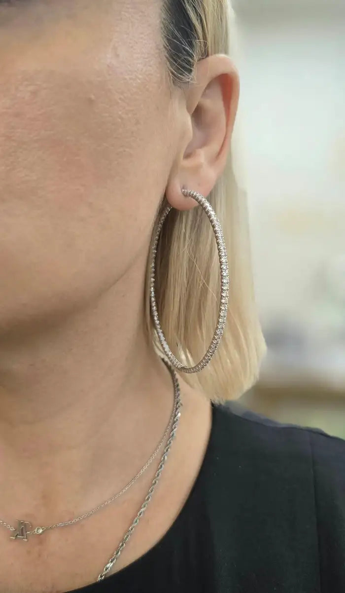 8.70cts Inside-Out Diamond Hoops