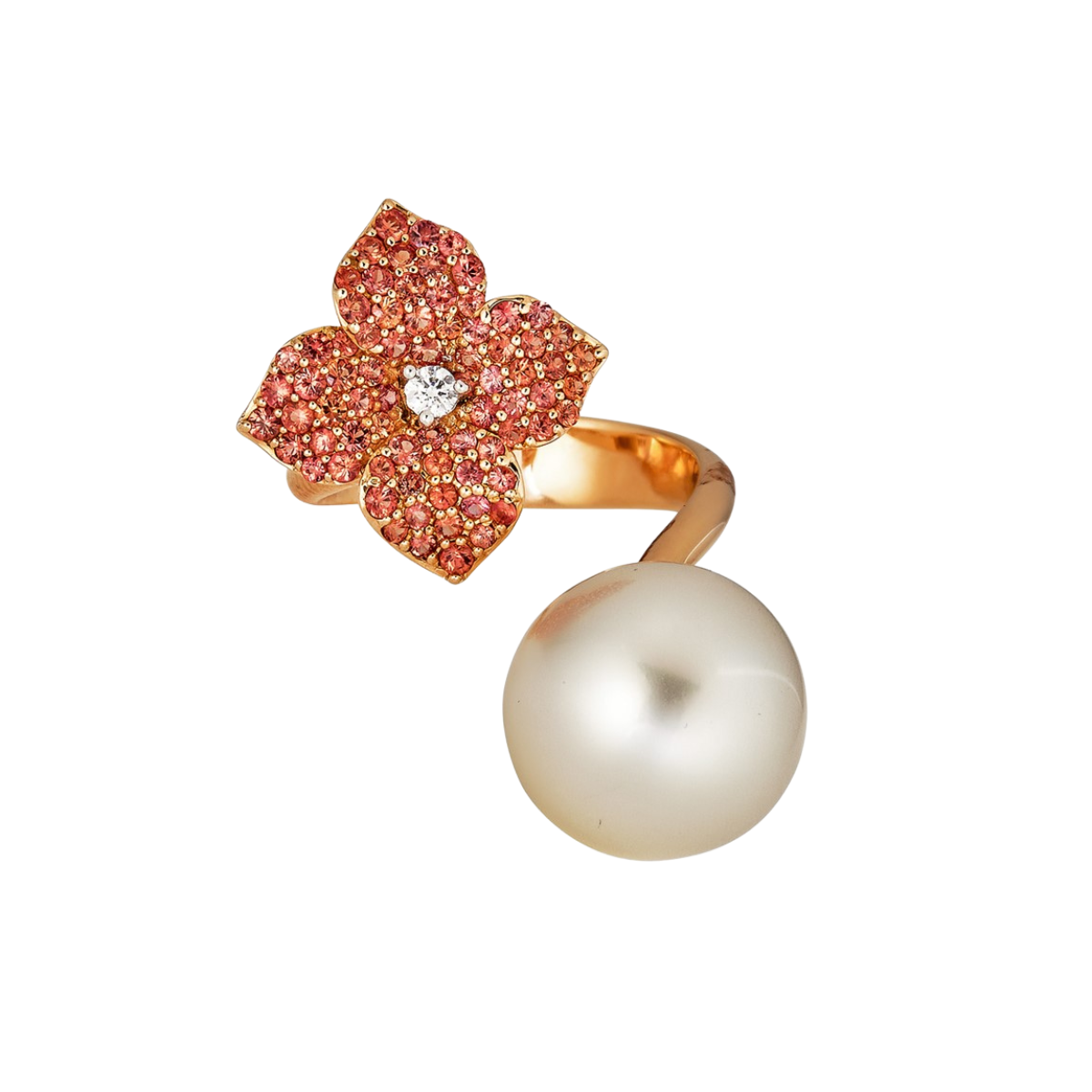 Pearl Fleur Sapphire Ring