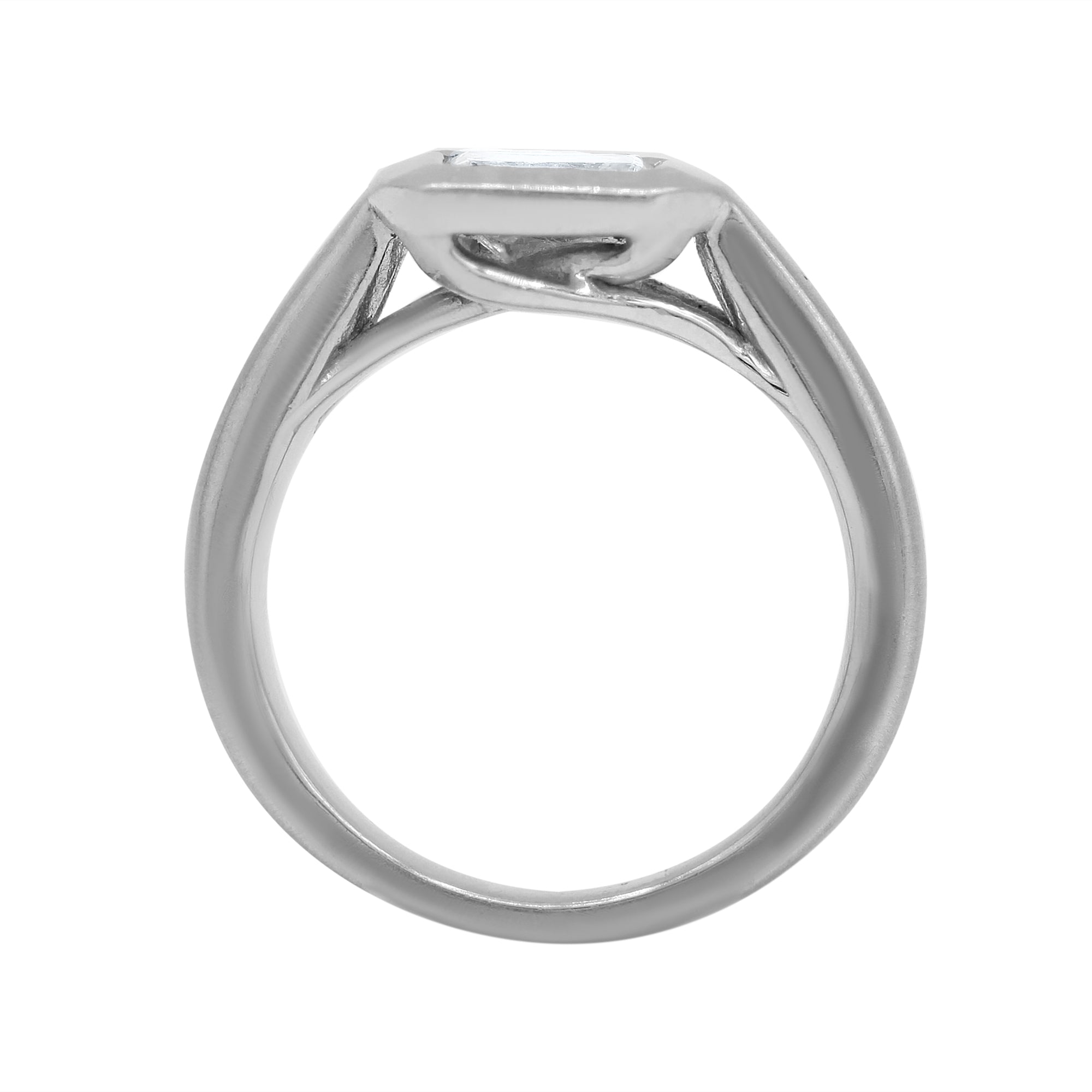 Bezel Set Radiant Engagement Ring