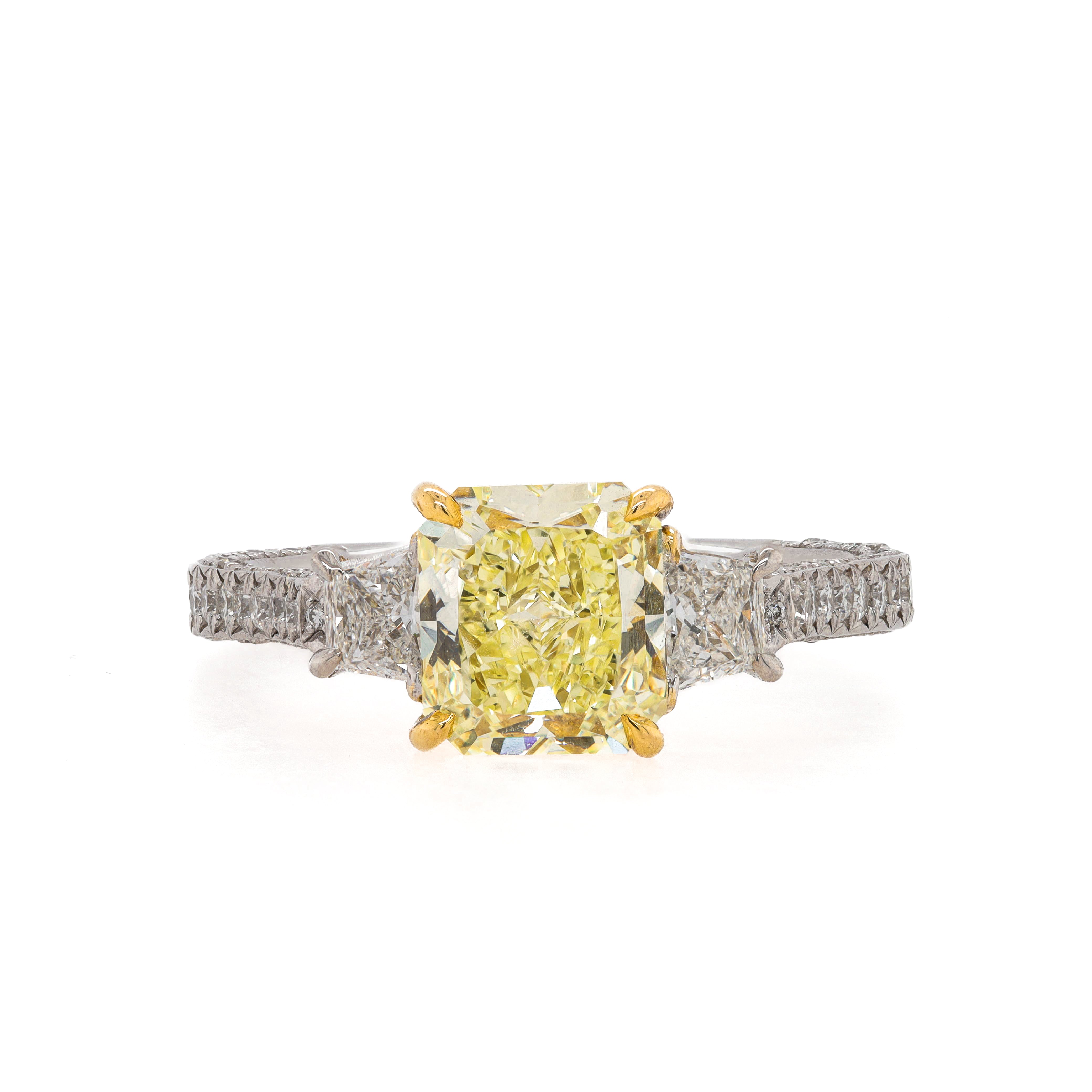 radiant cut diamond ring gold