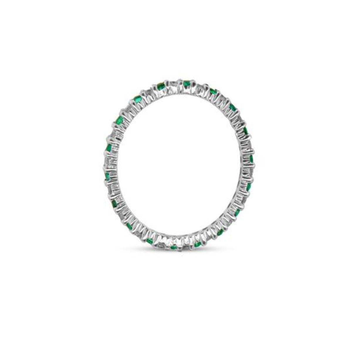 Petite Diamond And Gemstone Eternity Band