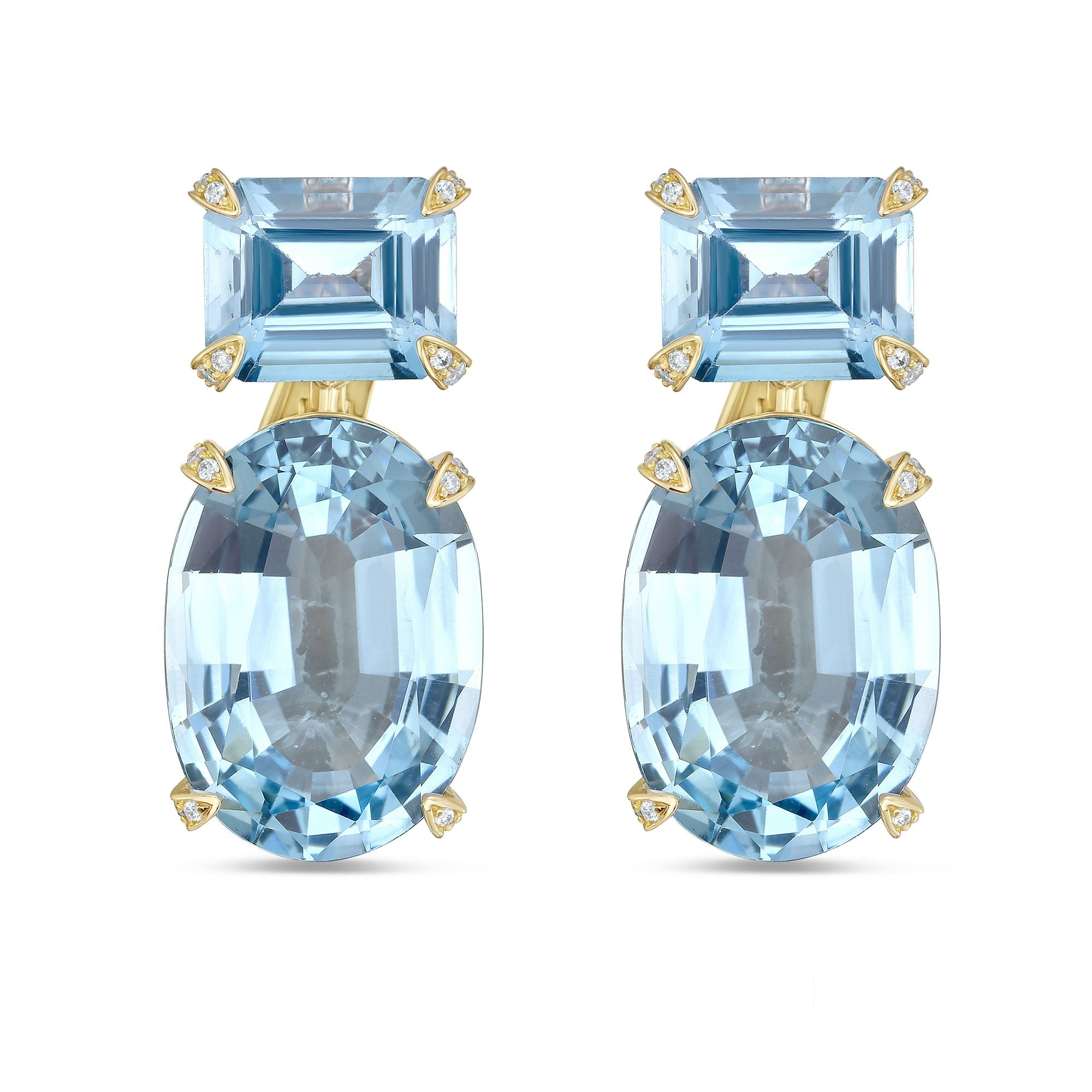 Blue Topaz Diamond Fashion Earrings
