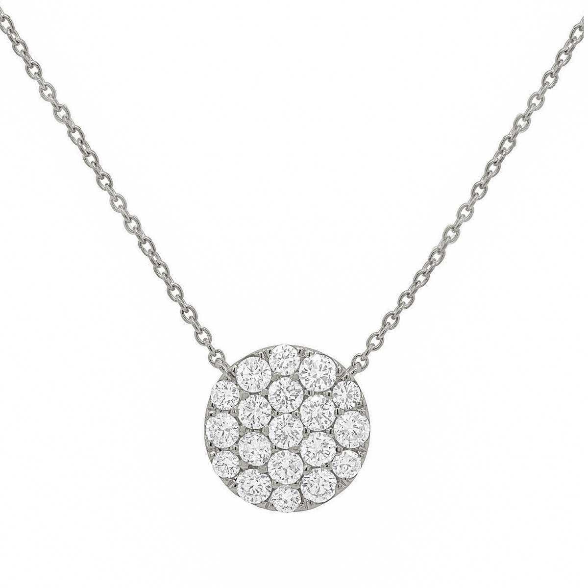 Pave Diamond Disc Pendant