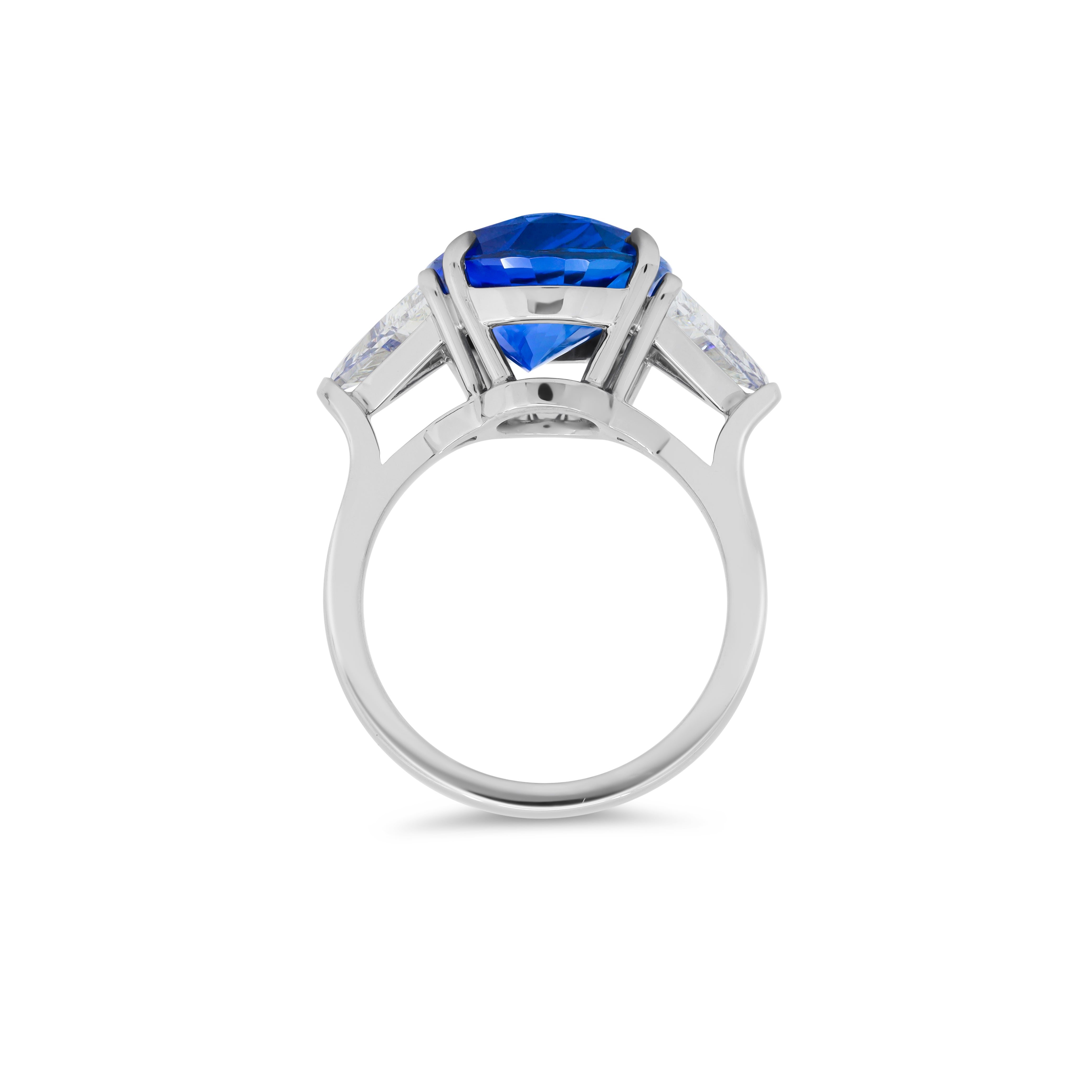 Round Sapphire Diamond Ring
