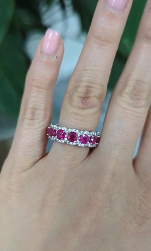 Ruby Diamond Eternity Band