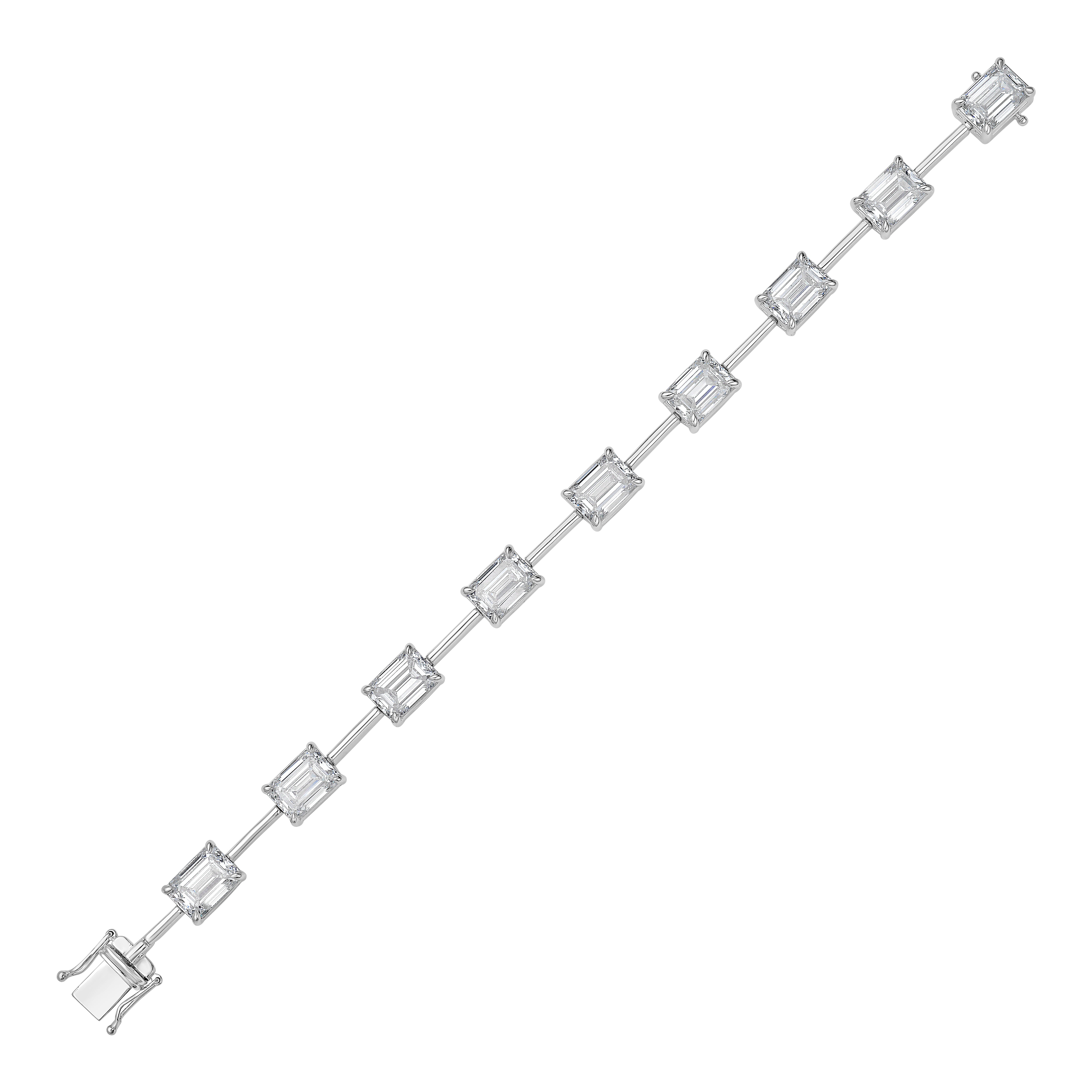 Lab Grown Emerald Diamond Station Bracelet