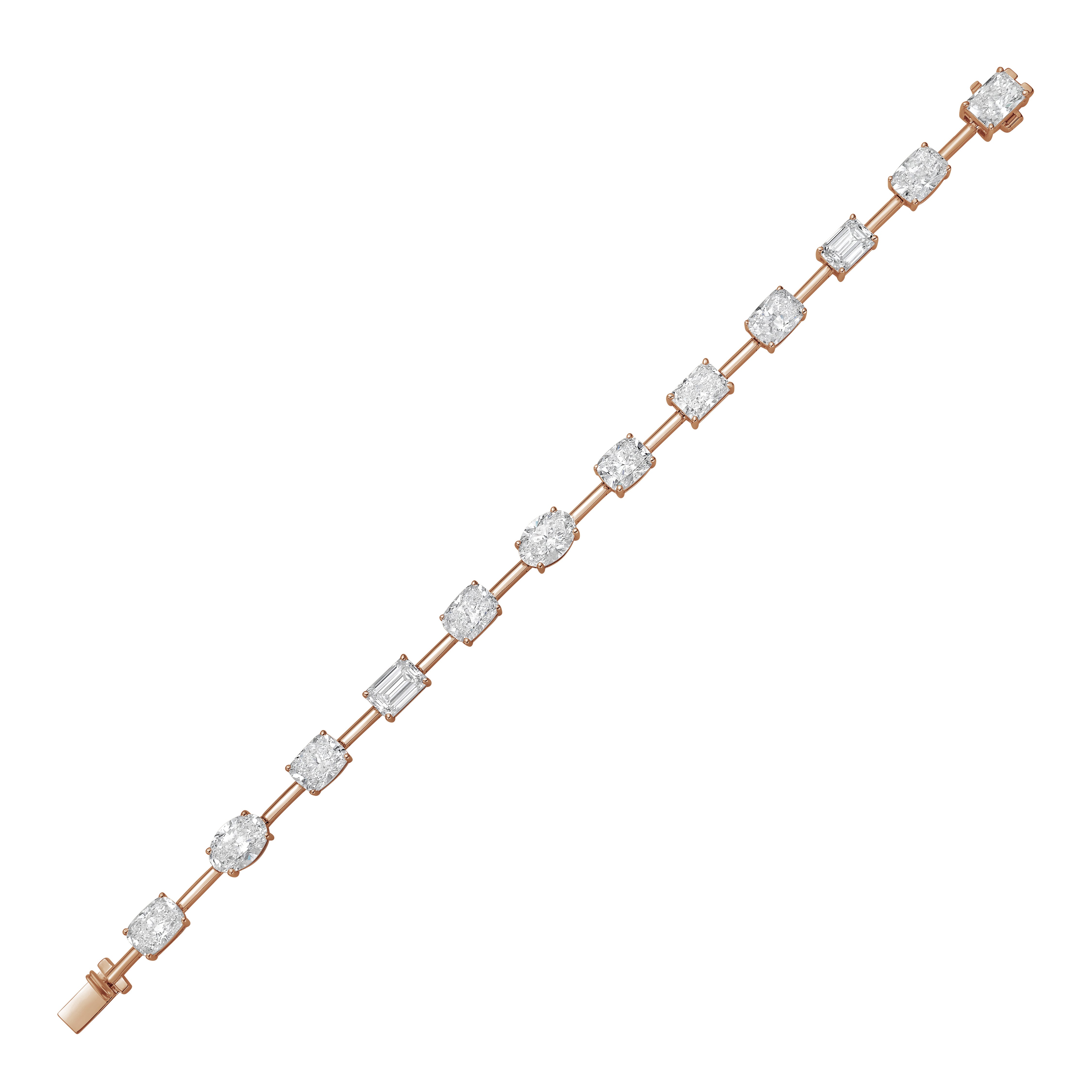 Lab Grown Multi-Cut Diamond Bracelet