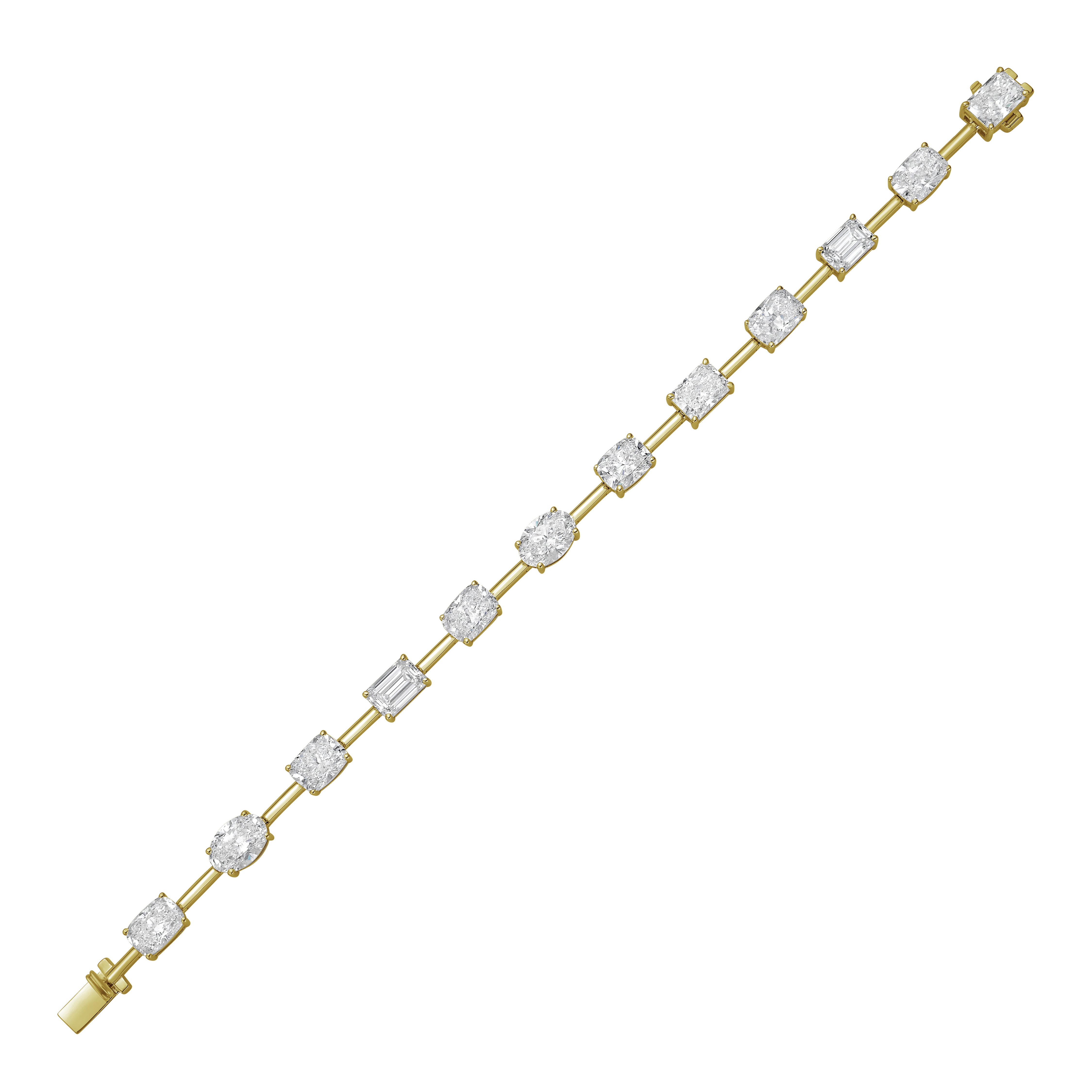 Lab Grown Multi-Cut Diamond Bracelet