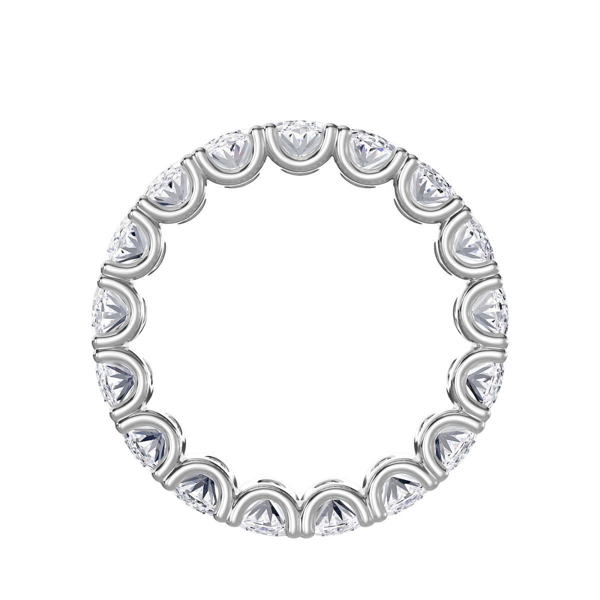 U-Prong Oval Eternity Band