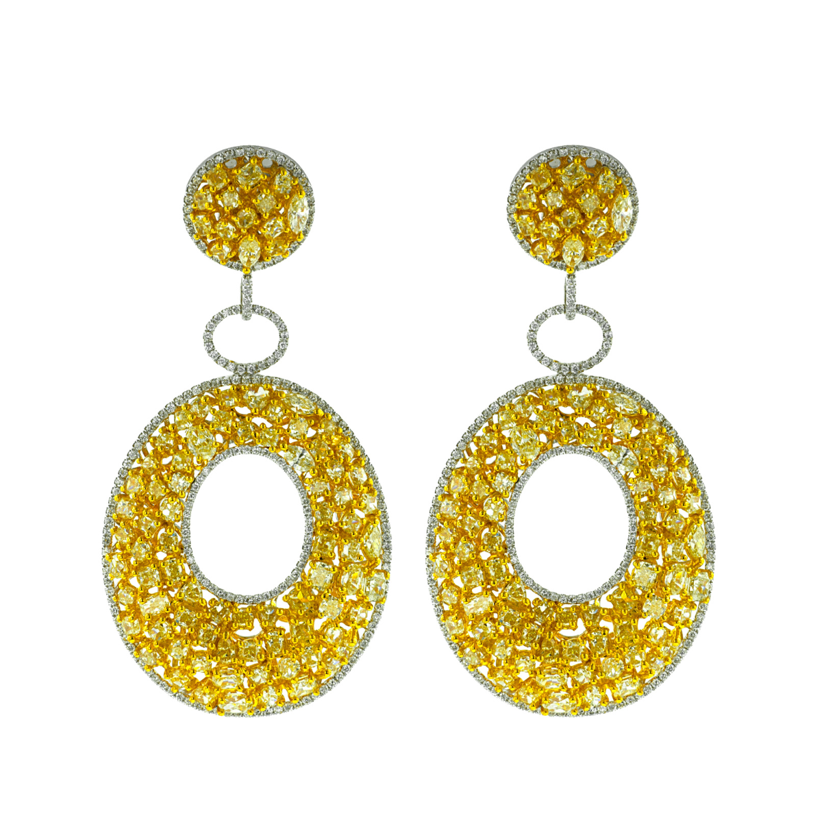diamond drop earrings gold