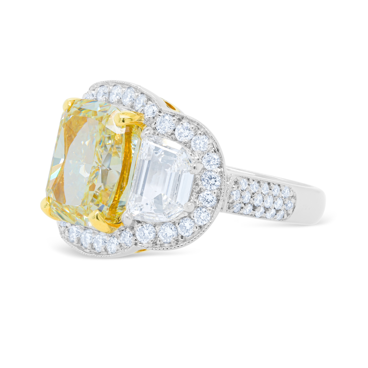 vintage canary diamond ring