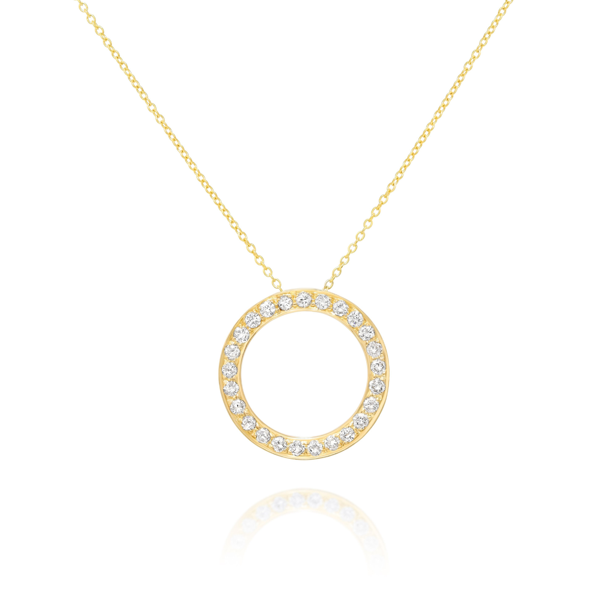 circle pendant necklace gold