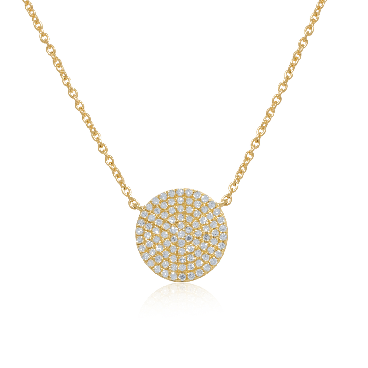 diamond pave disc pendant