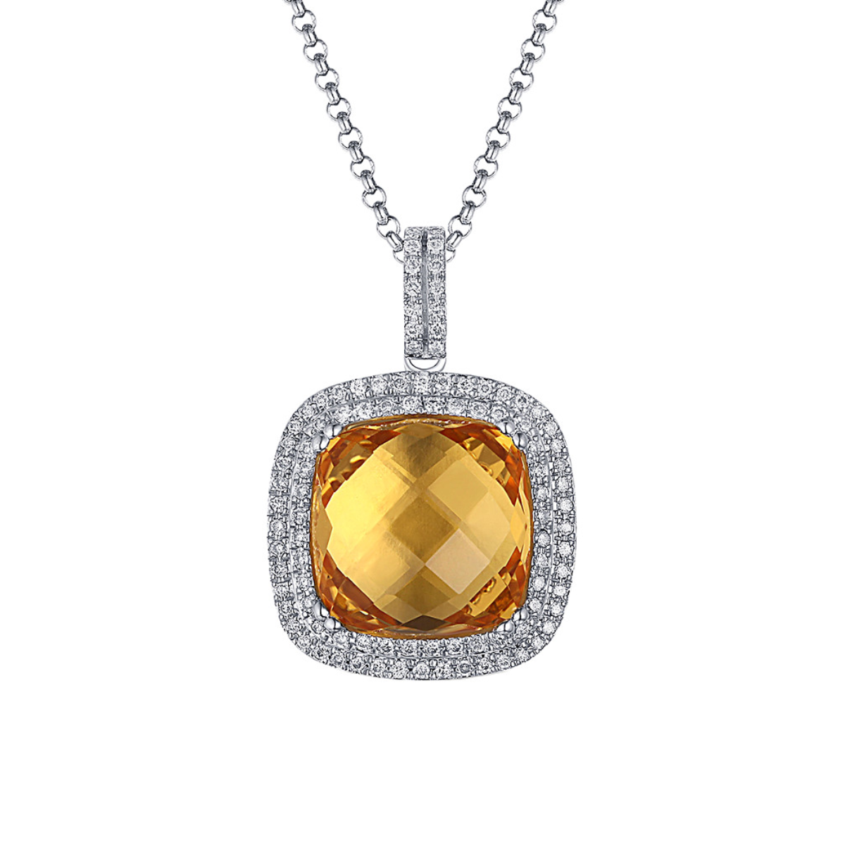 gemstone gold pendant